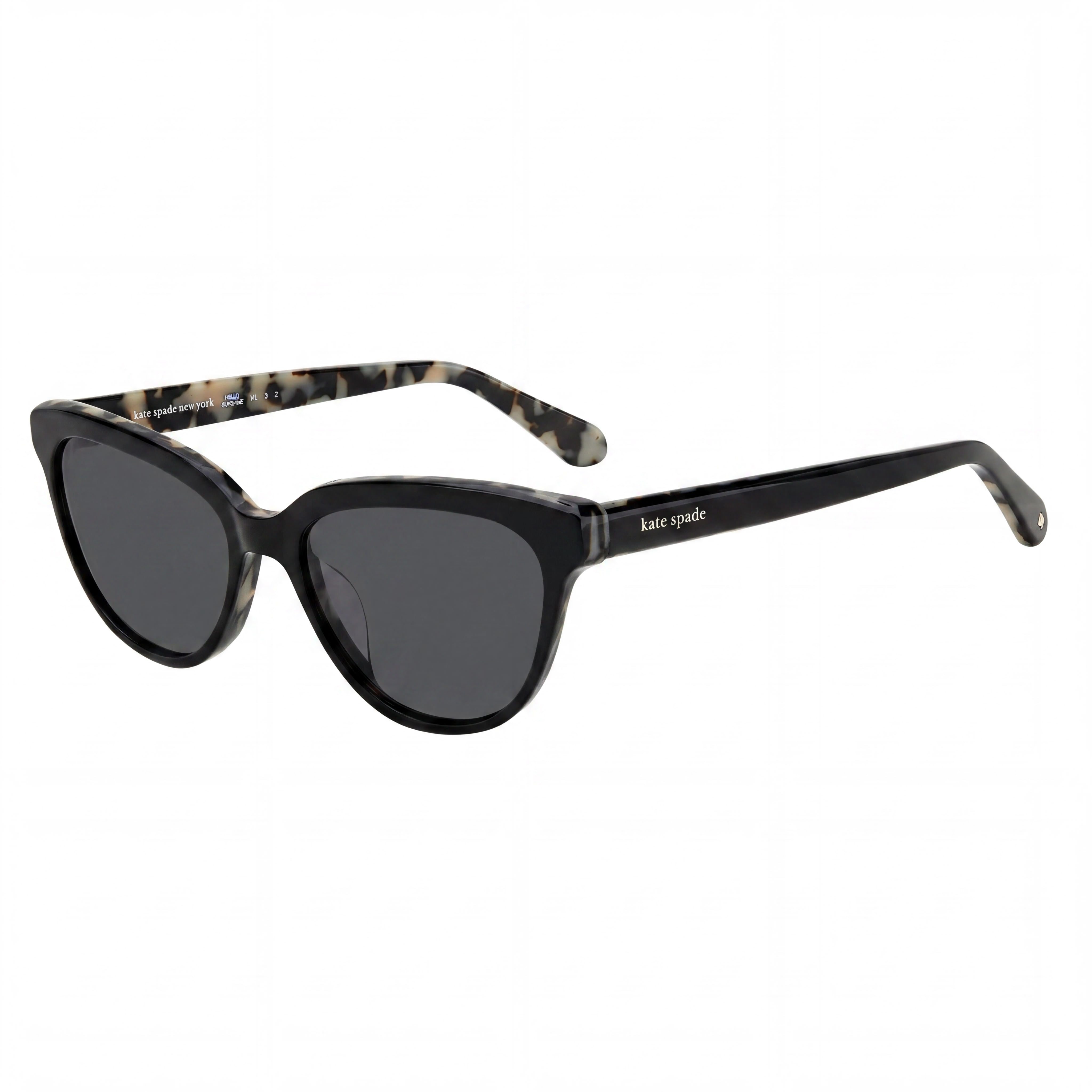 Gafas de sol Kate Spade New York Cayenne/S para mujer, estilo ojo de gato, montura negra, lentes grises, 100 % protección UV, 54 mm, Photo 1