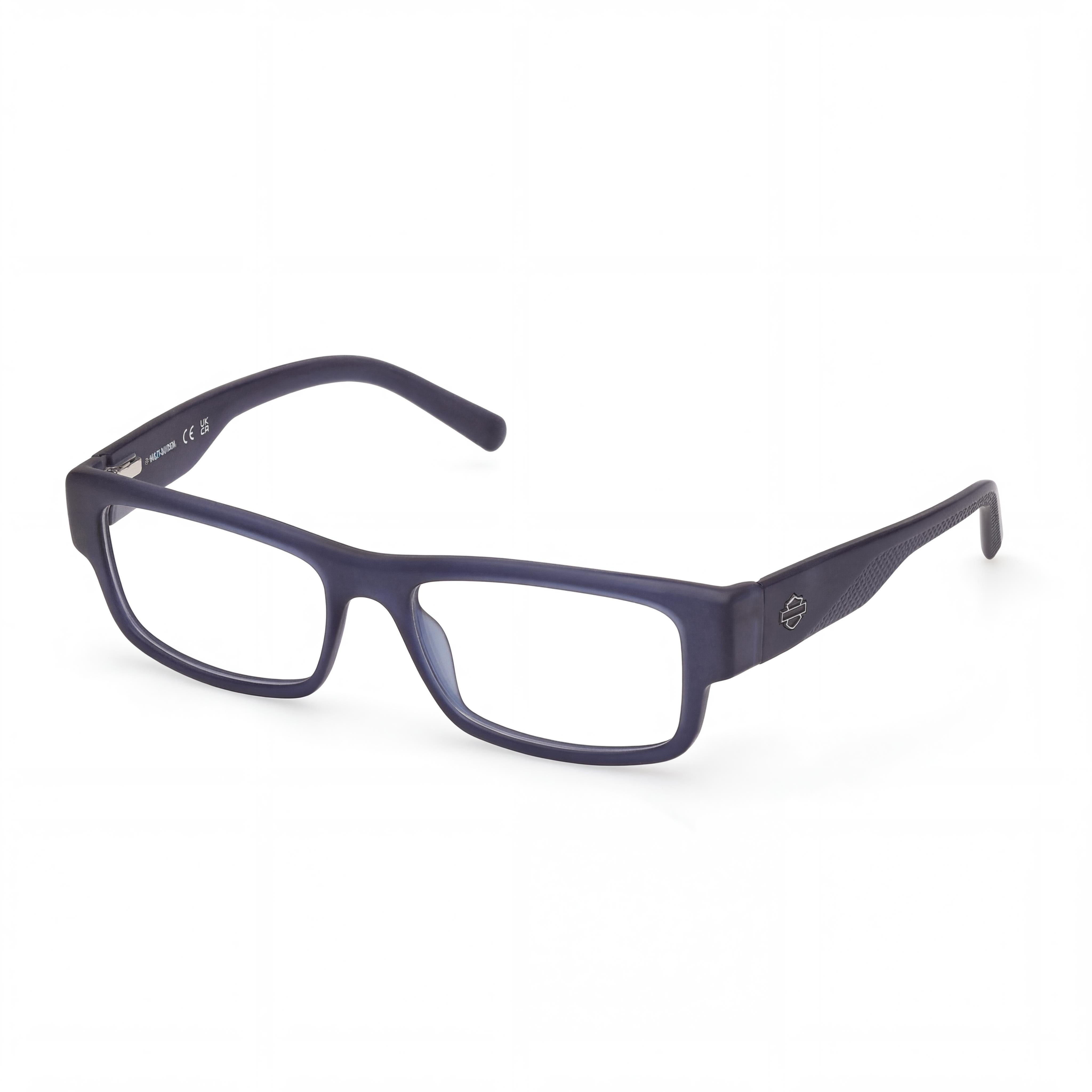 Gafas de sol Harley-Davidson clásicas unisex de plástico con montura azul mate y lentes no polarizadas, multicolor 54-17-140, Photo 1