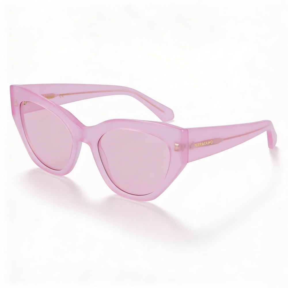 Ferragamo Sf1107s Unisex Multi-coloured Plastic Eyewear, Opaline Pink Non-Polarized UV Protection Lenses, 55mm