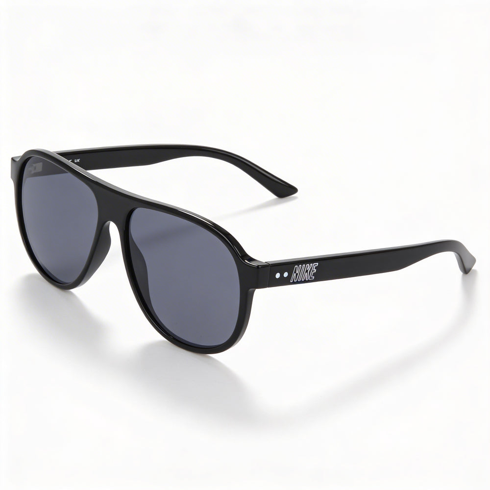 Nike Vintage Icon Unisex Sunglasses, Black Grey Plastic Frame, Dark Gray Lenses, 100% UVA/UVB Protection 59mm