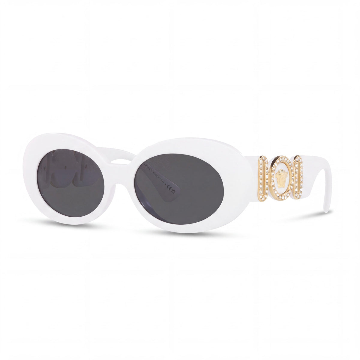 Versace Contemporaneo VE4426BU Women's White Acetate Oval UV Protected Prescription-Ready 54mm Sunglasses, Photo 1