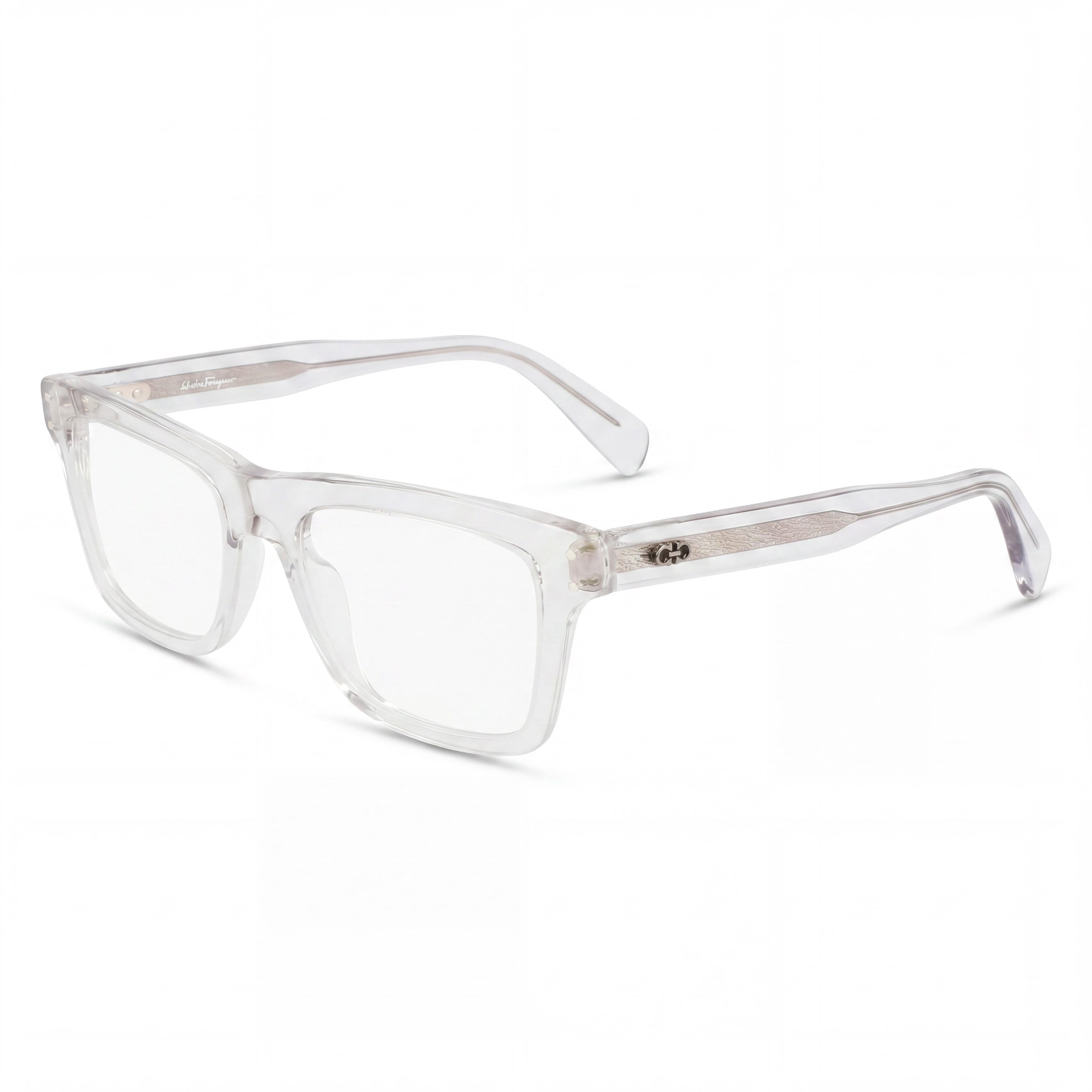 Salvatore Ferragamo SF2923 Women's Plastic Modern Square Light Crystal Grey Non-Polarized Eyeglasses 53mm, Photo 1