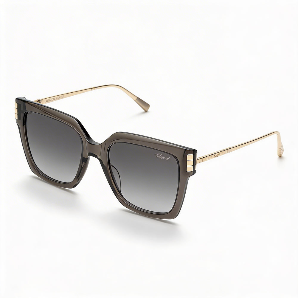 Gafas de sol Chopard Sch353m para mujer con montura de titanio Grigio Transparente y lentes ahumadas degradadas (54-19-135 mm)