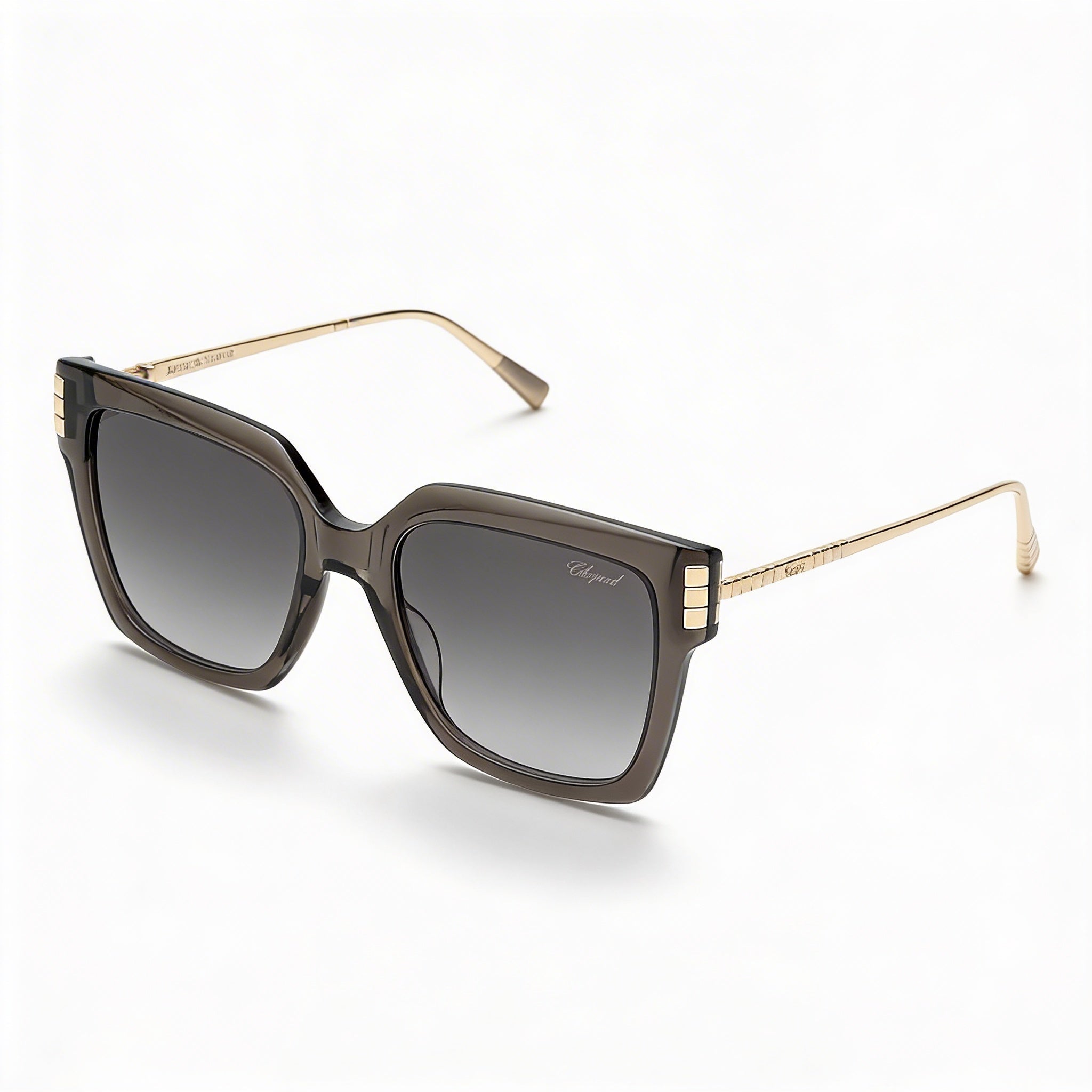 Chopard Sch353m Women's Titanium Frame Grigio Trasparente Sunglasses with Smoke Gradient Lenses 54-19-135mm, Photo 1