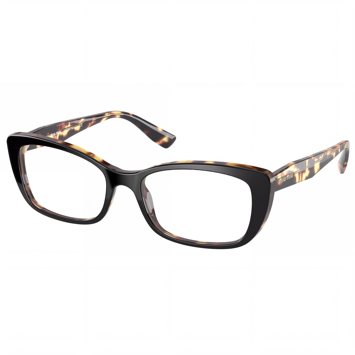 Miu Miu Mu 7tv Men's Light Havana Top Black Plastic Frame Sunglasses 53mm Lens Width, Photo 1