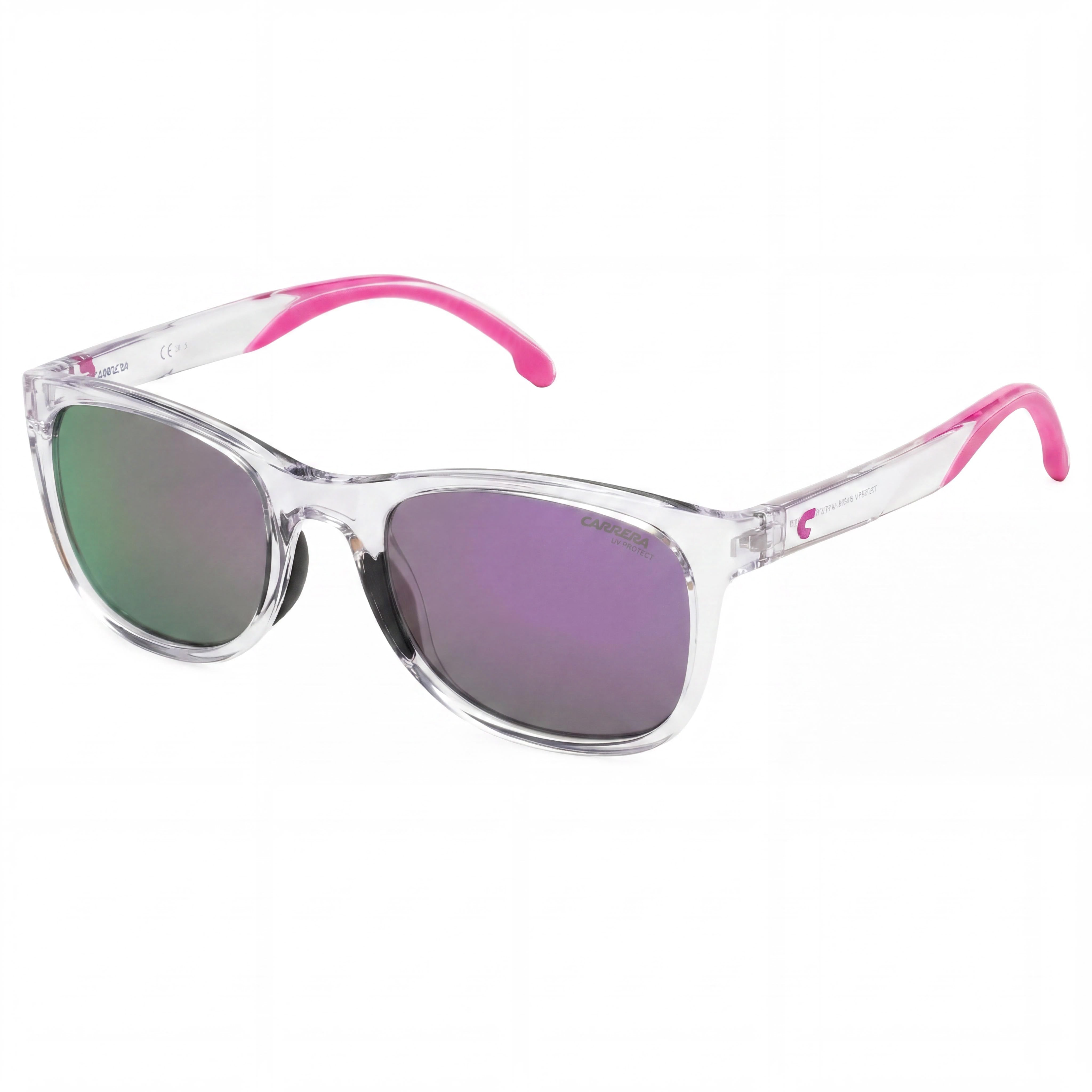 Carrera 8054/S Gafas de sol unisex con montura de poliamida blanca transparente y protección UV de cristal de 52 mm, Photo 1