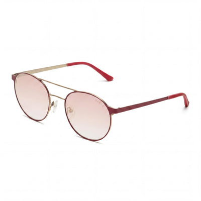 Guess GU3023 74U Unisex Pink Bordeaux Mirror Plastic Frame Rose Gold Gradient Non-Polarized UV Protection 135mm