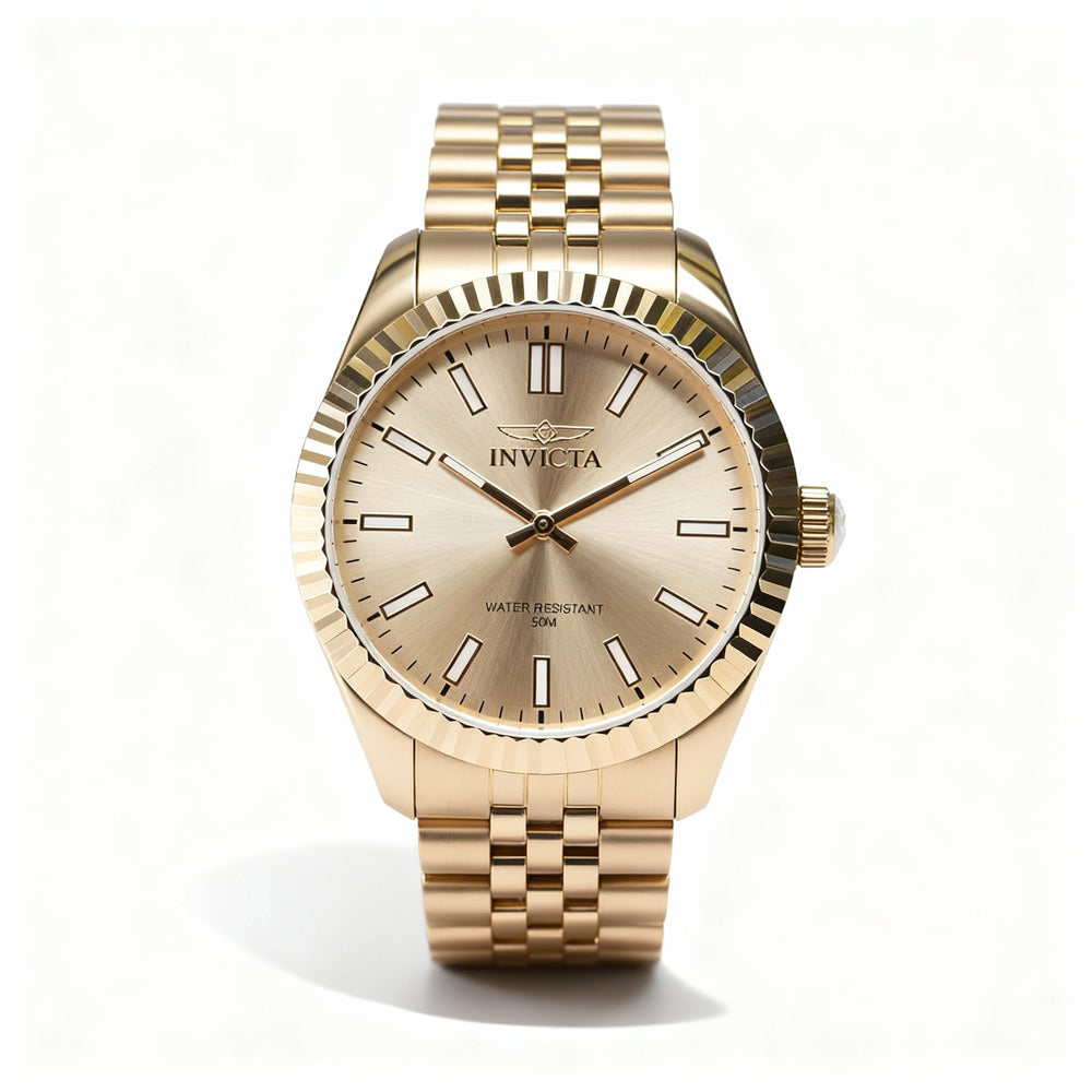 Reloj unisex Invicta Specialty 47493 con correa, esfera en oro rosa, acero inoxidable, 43 mm