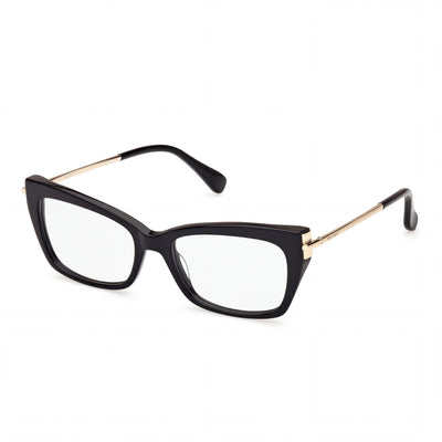 MaxMara MM5137 Women's Shiny Black Plastic Frame with Polycarbonate Polarized Lenses Eyeglasses 53mm