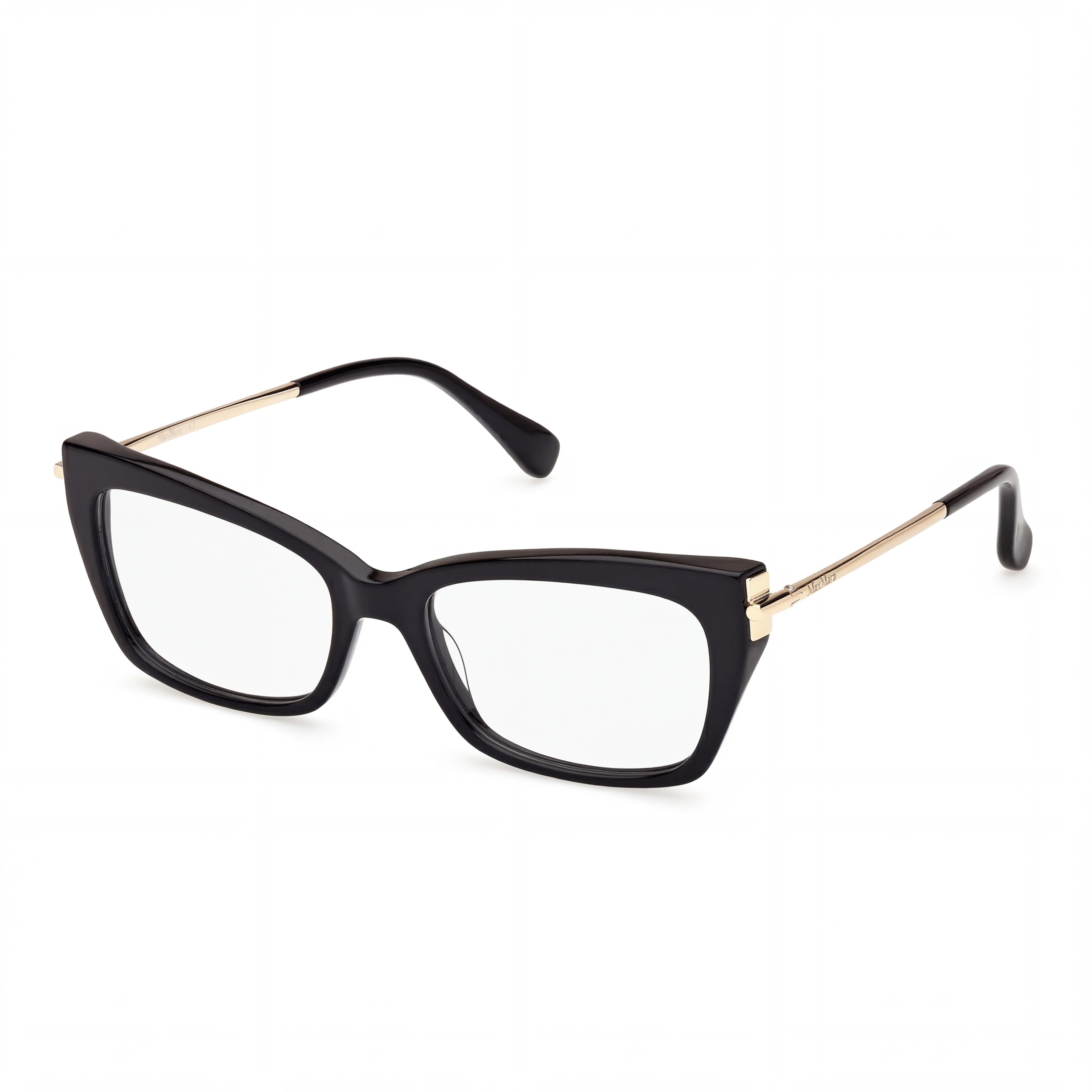 MaxMara MM5137 Women's Shiny Black Plastic Frame with Polycarbonate Polarized Lenses Eyeglasses 53mm, Photo 1