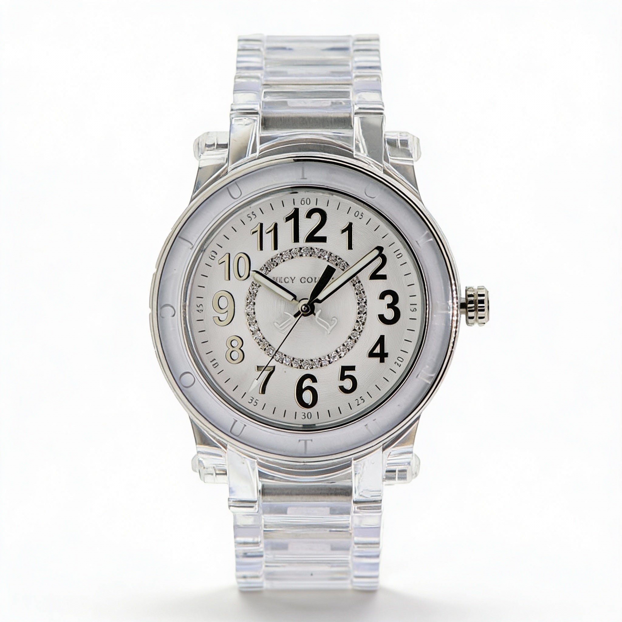 Reloj Juicy Couture 1900903 HRH para mujer, esfera blanca de plástico transparente, 38 mm, Photo 1