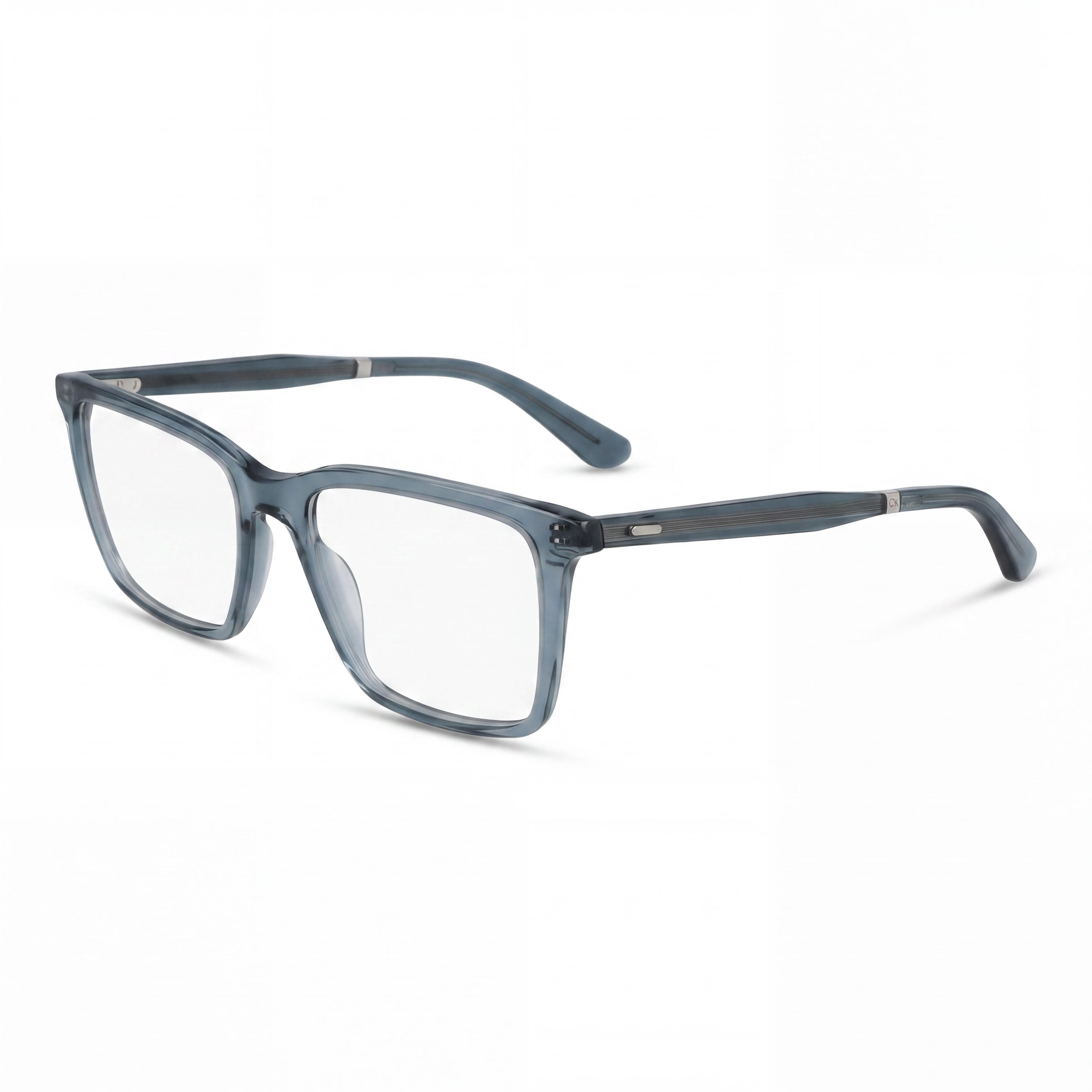 Gafas de vista Calvin Klein Modern para hombre, transparentes, de acetato azul Avio, montura completa, cuadradas, ancho de lente de 53 mm, Photo 1