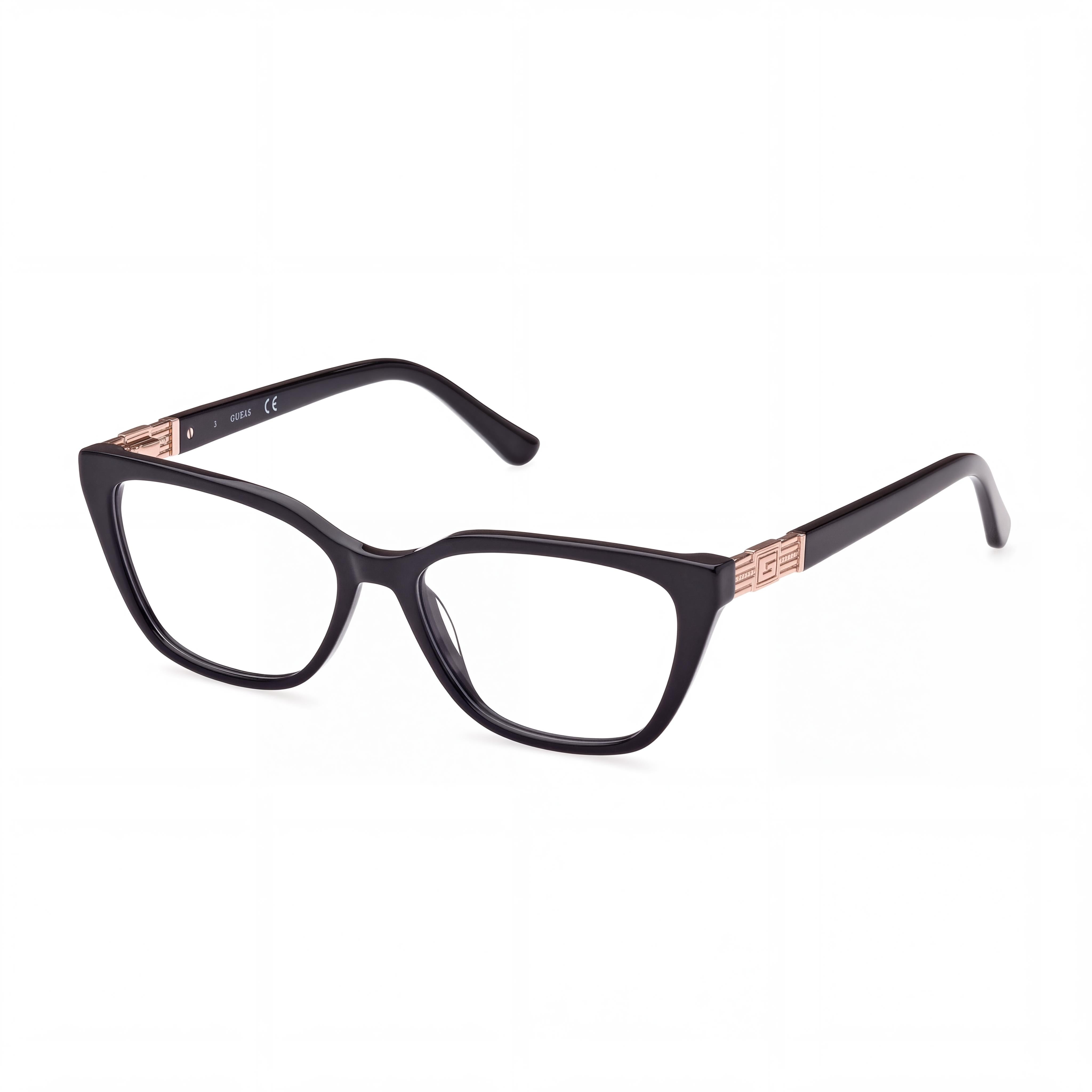 GUESS GU2941 Women's Casual Style Eyeglasses with a Shiny Black Plastic Frame, Size 51-15-140mm, Photo 1