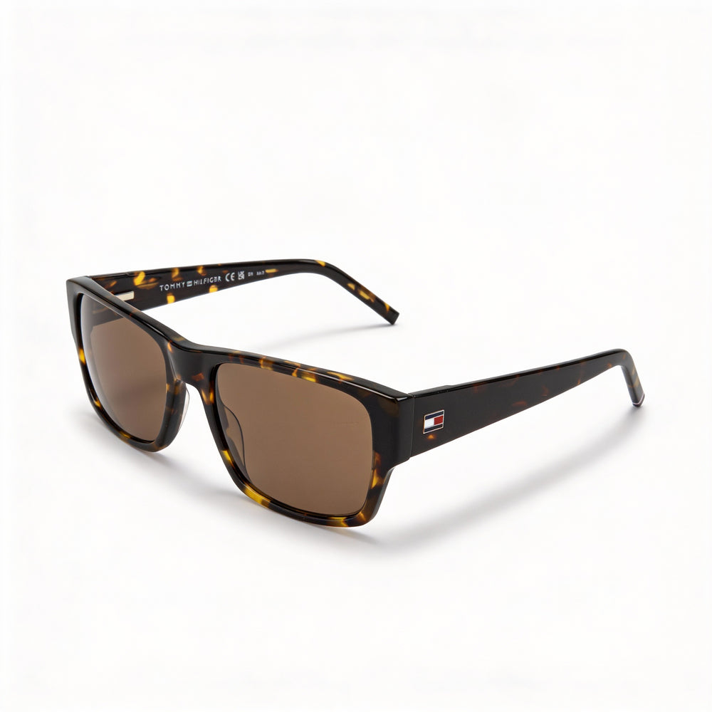 Tommy Hilfiger Modern Unisex Acetate Havana Frame Polycarbonate Lens UV Protected 56mm Sunglasses