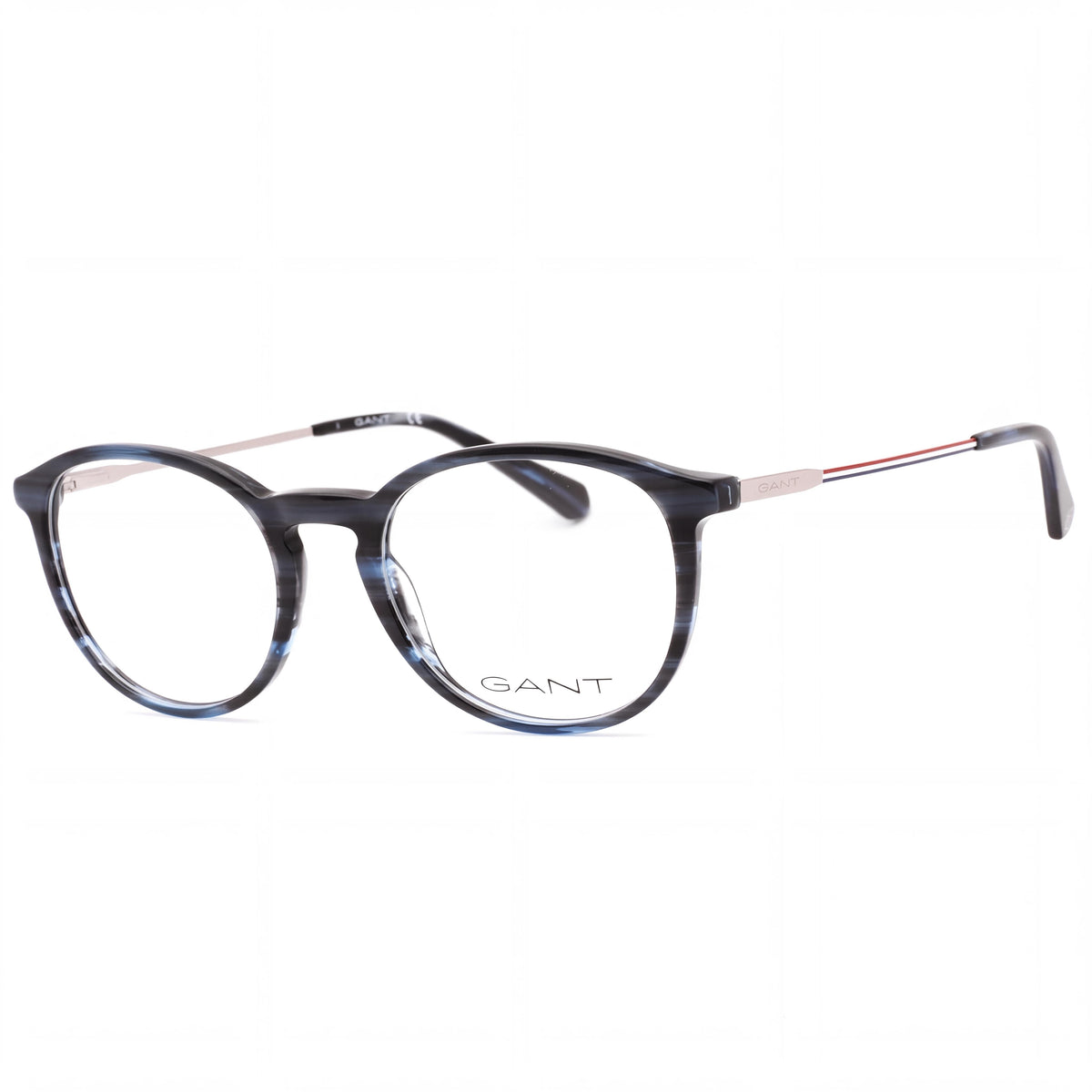 Gafas para hombre GANT Ga3259 con montura de plástico a rayas azules y lentes de policarbonato de 52 mm, Photo 1