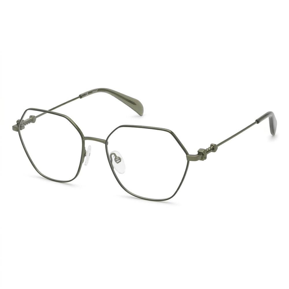 Gafas graduadas TOUS Casual VTO432 para hombre con montura en rojo carmesí y lentes transparentes
