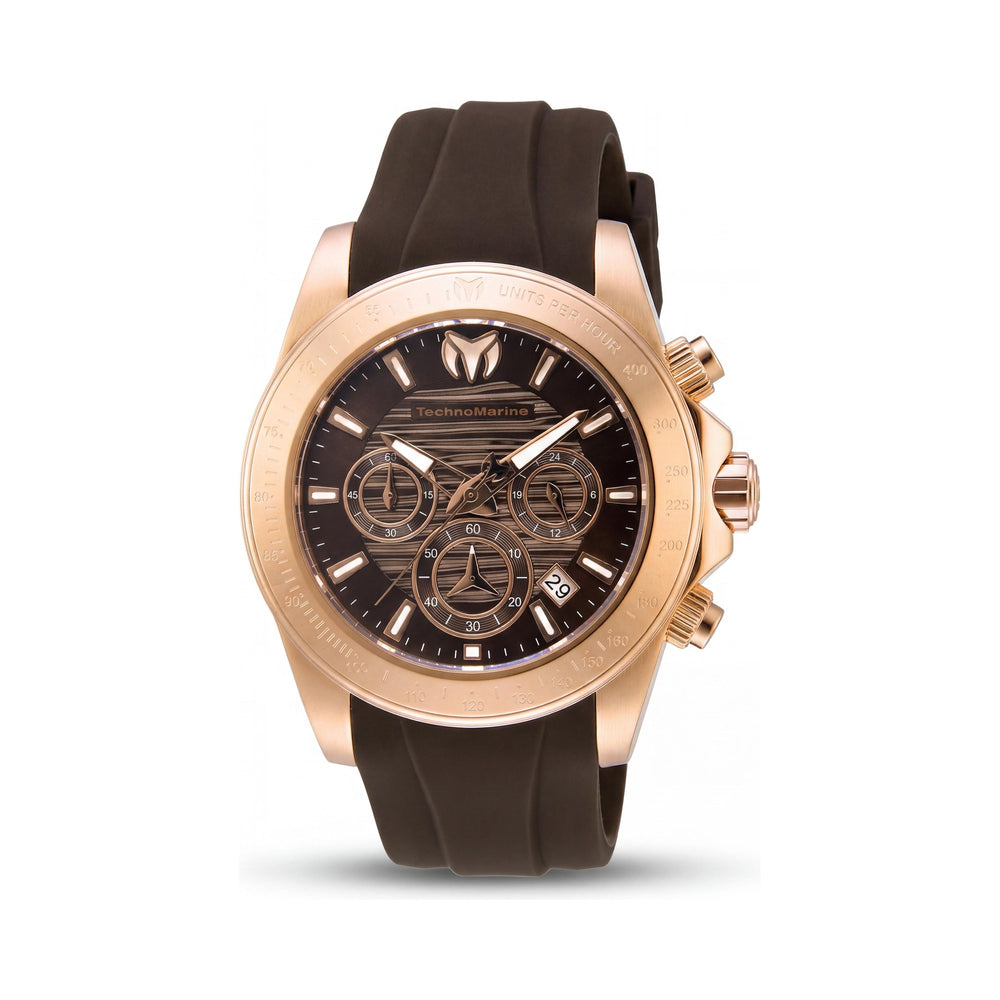 TechnoMarine Manta TM-219038 Men's Rose-gold Stainless Steel 42mm Quartz Chronograph Watch with Sapphire Crystal, 20 ATM