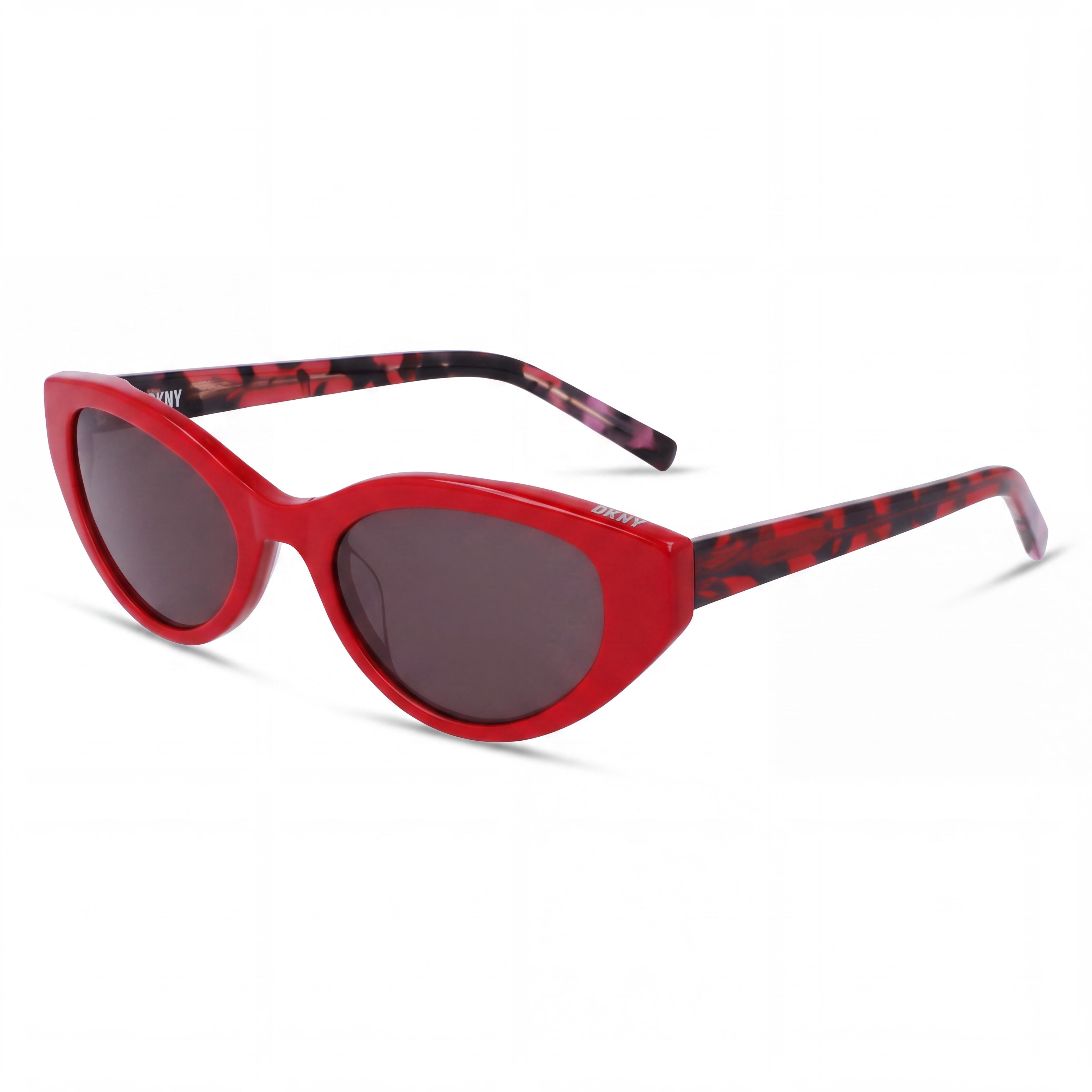DKNY Classic Women's Red Acetate Frame Eyewear with UV Protection, Non-Polarized Polycarbonate Lenses, Size 51-20-140, Photo 1