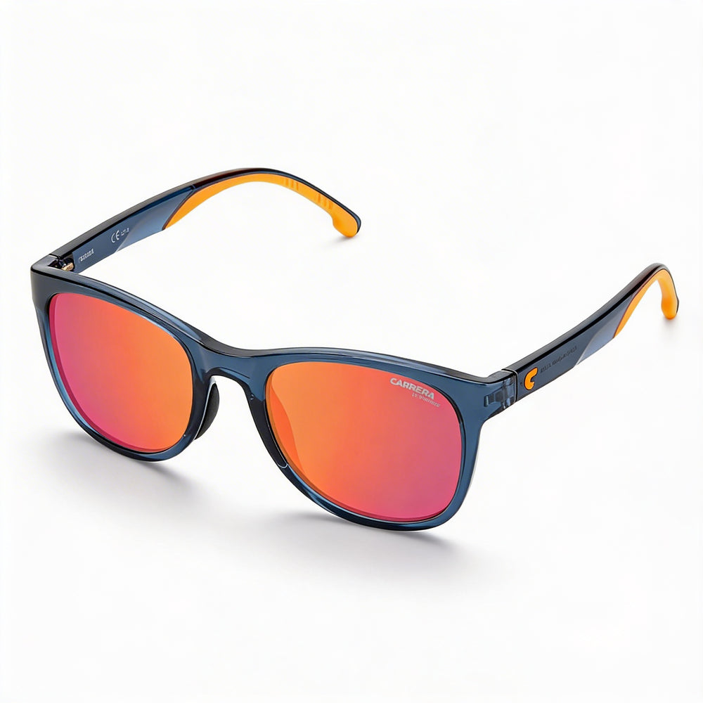Carrera race 8054 Unisex Transparent Blue Plastic Frame Blue Lens UV Protection Sunglasses 52mm