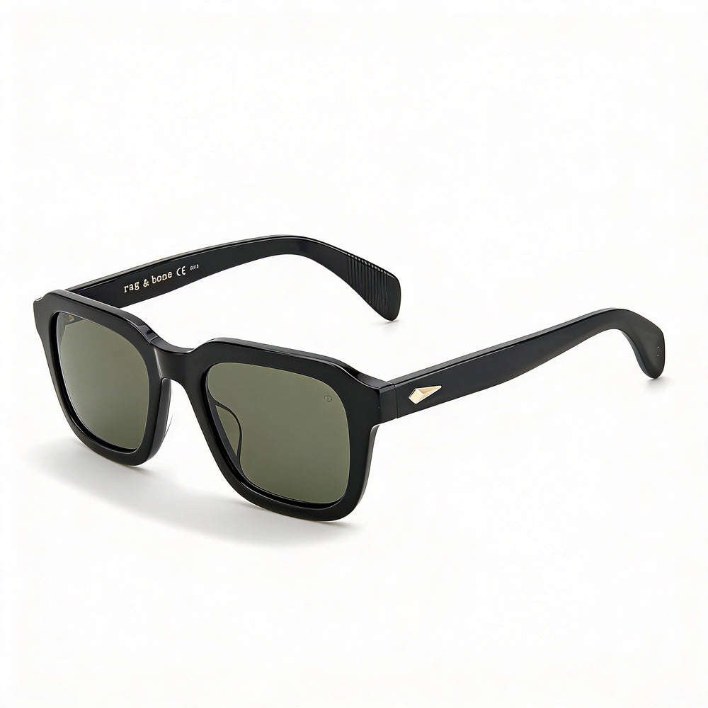 Rag & Bone Modern Rnb5046/g/s Unisex Geometric Acetate Black Non-Polarized Sunglasses 51mm