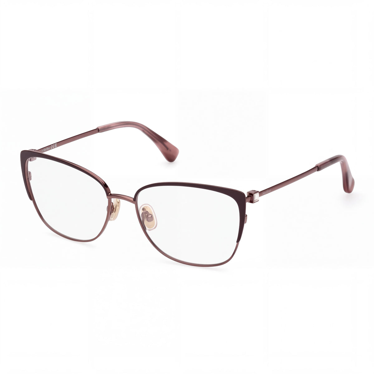 Gafas MaxMara Modern para mujer de metal en bronce, 55 mm de ancho de lente, 16 mm de puente, 140 mm de patilla, Photo 1