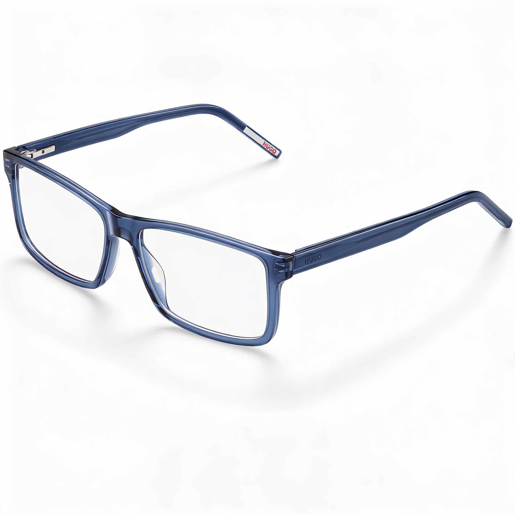 Gafas de sol HUGO Vista Hg 1262 para hombre, estilo casual, armazón de acetato ecológico azul, lentes de policarbonato, 55 mm, Photo 1