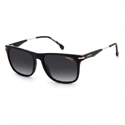 Carrera 276/S Unisex Sunglasses Black Dark Grey Shaded Frame Black Gold Gray Shaded UV Protected 55mm