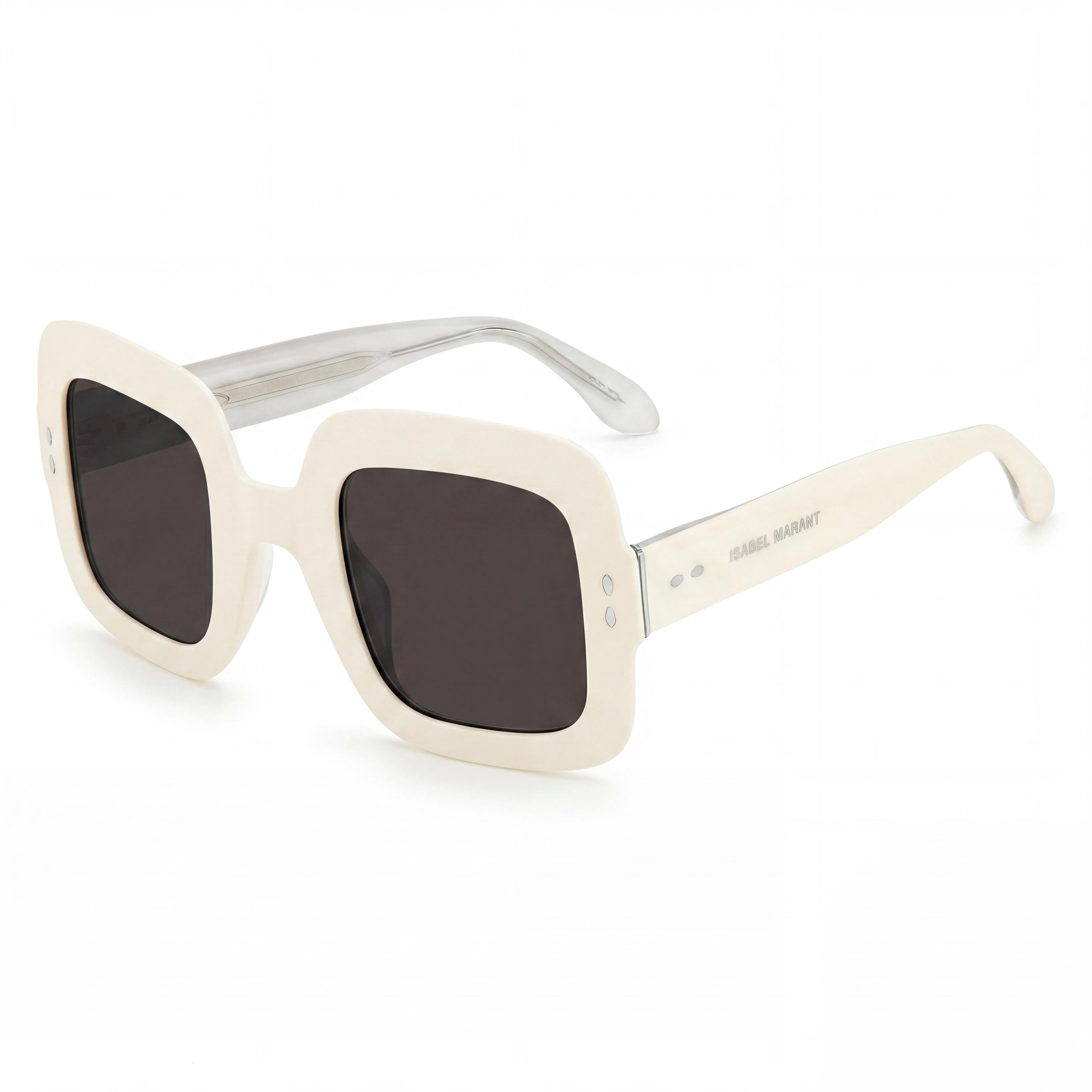 Isabel Marant IM 0074/G/S Women's Acetate Square Non-Polarized UV Protection Sunglasses 49mm Ivory, Photo 1