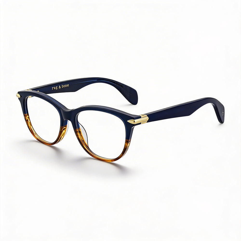 rag & bone Rnb3014 Women's Optical Frames Havana Blue 51-16-140