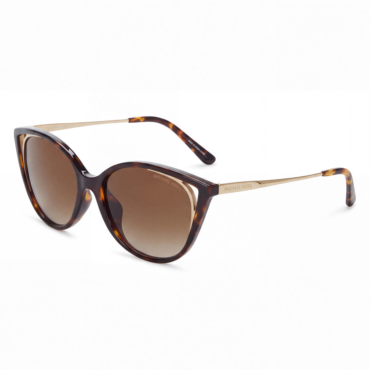 Gafas de sol Michael Kors MK2152U para mujer, de acetato en forma de mariposa y color carey oscuro, con lentes degradadas marrones con protección UV, 55 mm, Photo 1