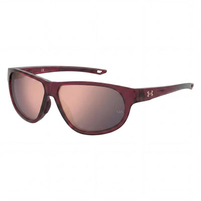 Gafas de sol Under Armour UA Intensity para mujer, con cristales rojos TR90 y protección UV, de 59 mm, con efecto espejo en oro rosa