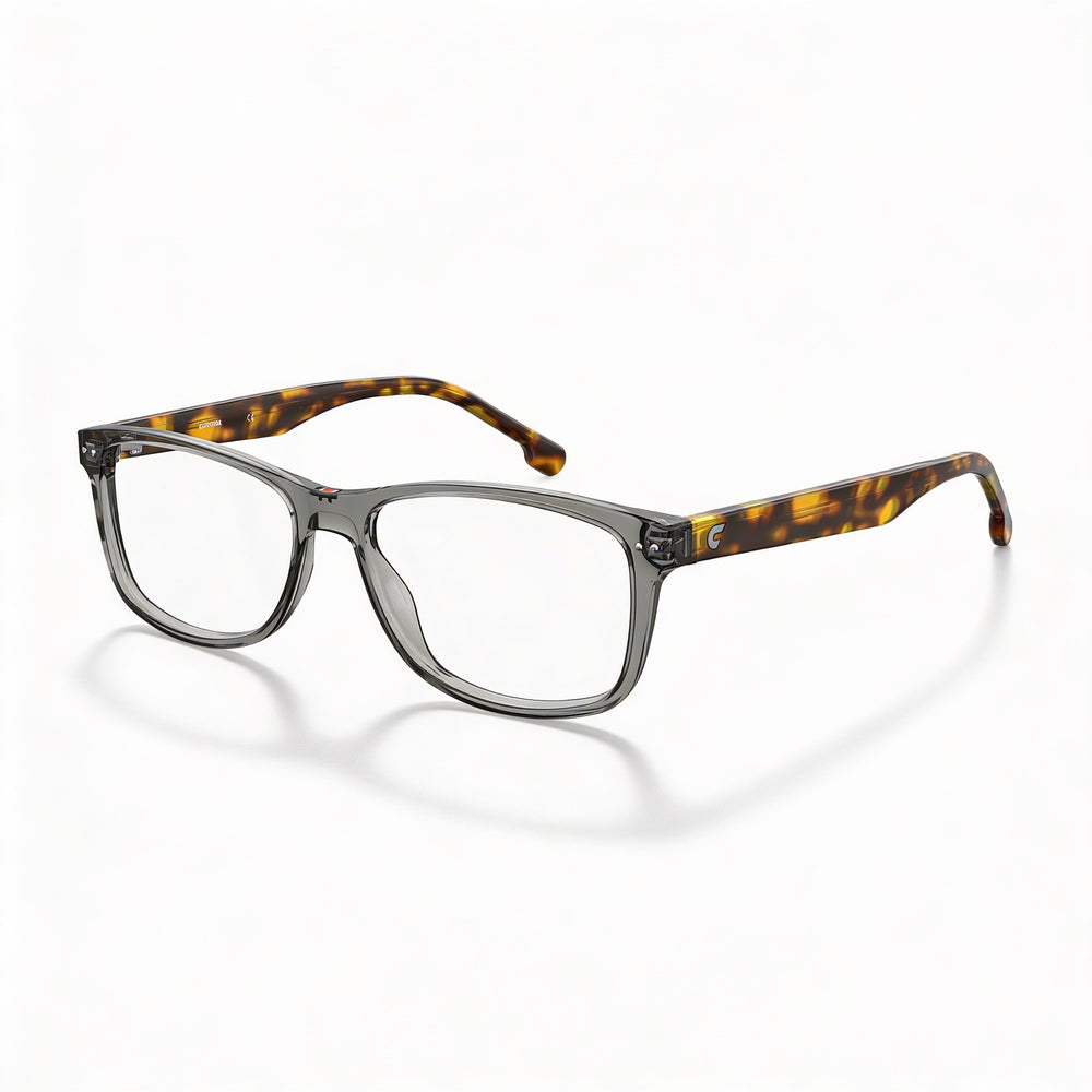 Carrera 2018t Unisex Rectangular Grey Plastic Frame with Grey Demo Plastic Lenses 51-16-135