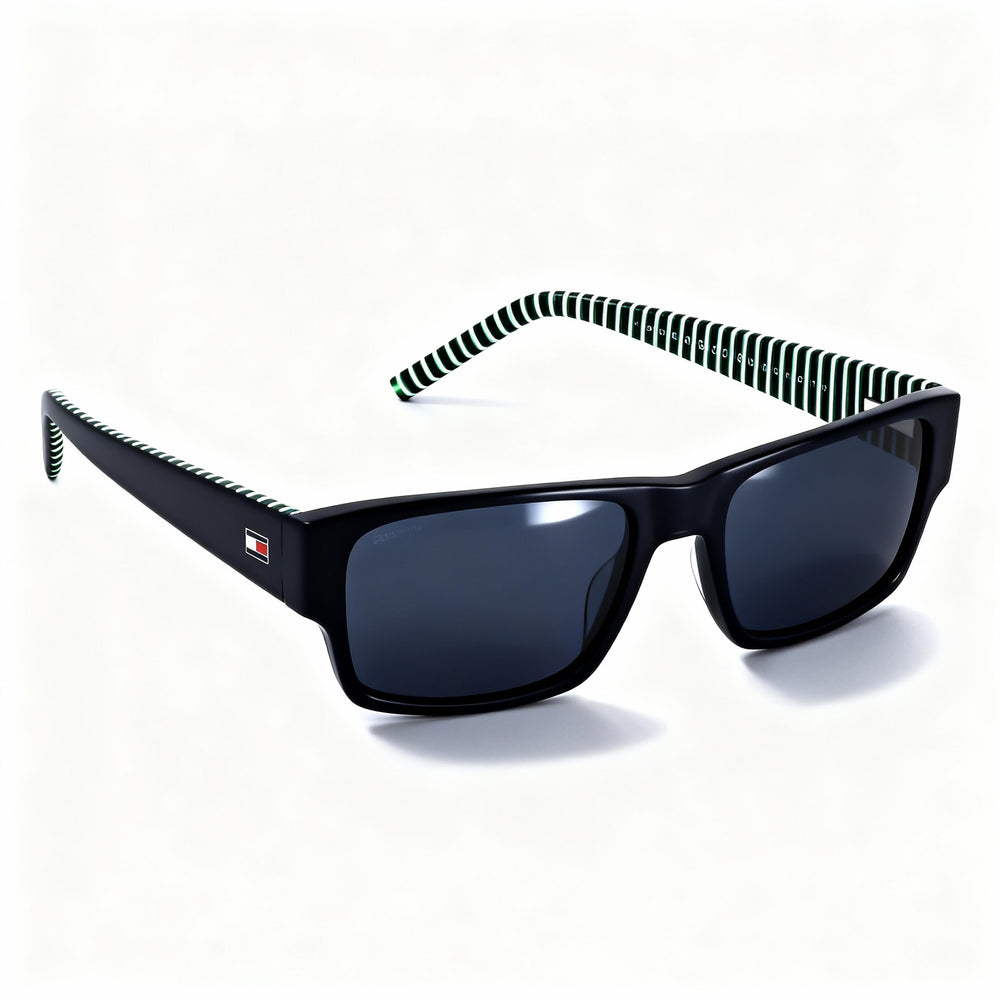 Gafas de sol Tommy Hilfiger Modern Preppy para hombre, montura de acetato azul, policarbonato no polarizado, 56-19-140