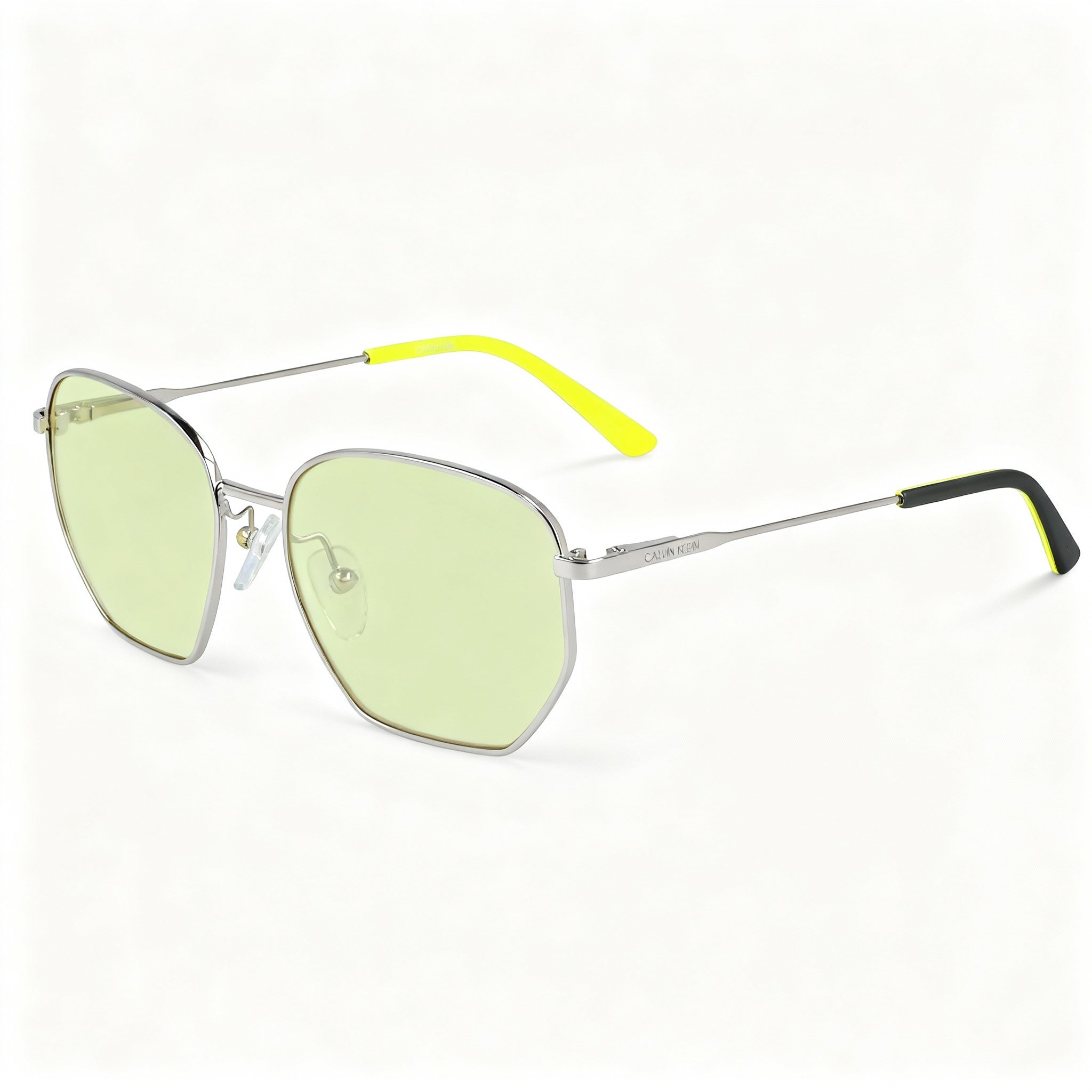 Calvin Klein The Standards Women's Silver Polycarbonate Non-Polarized Eyewear, 51mm Lens, UV Protection