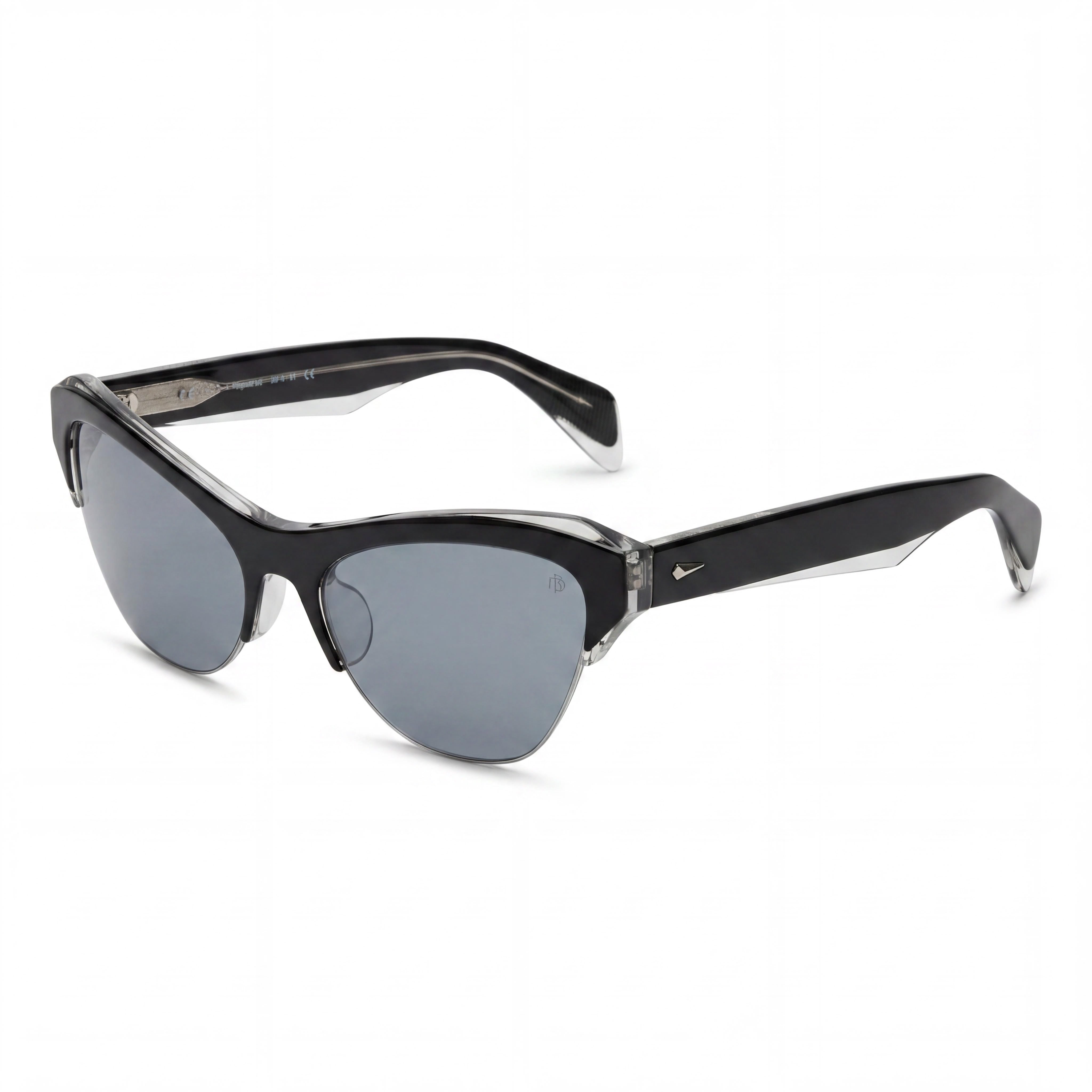 rag & bone Modern Heritage Women's Black Grey Plastic Frame Sunglasses 61mm, Photo 1