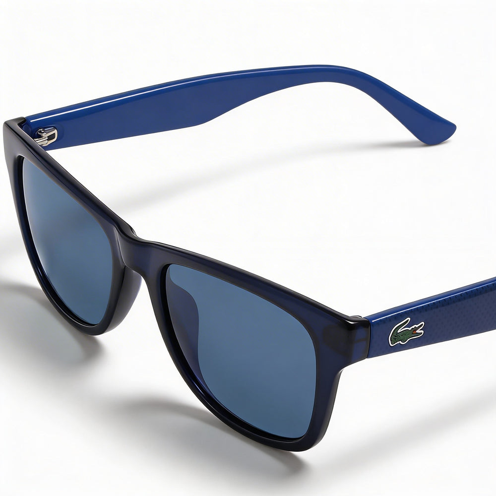 Lacoste Classic Women's Blue Plastic Frame Non-Polarized UV Protection Sunglasses 52-18-140