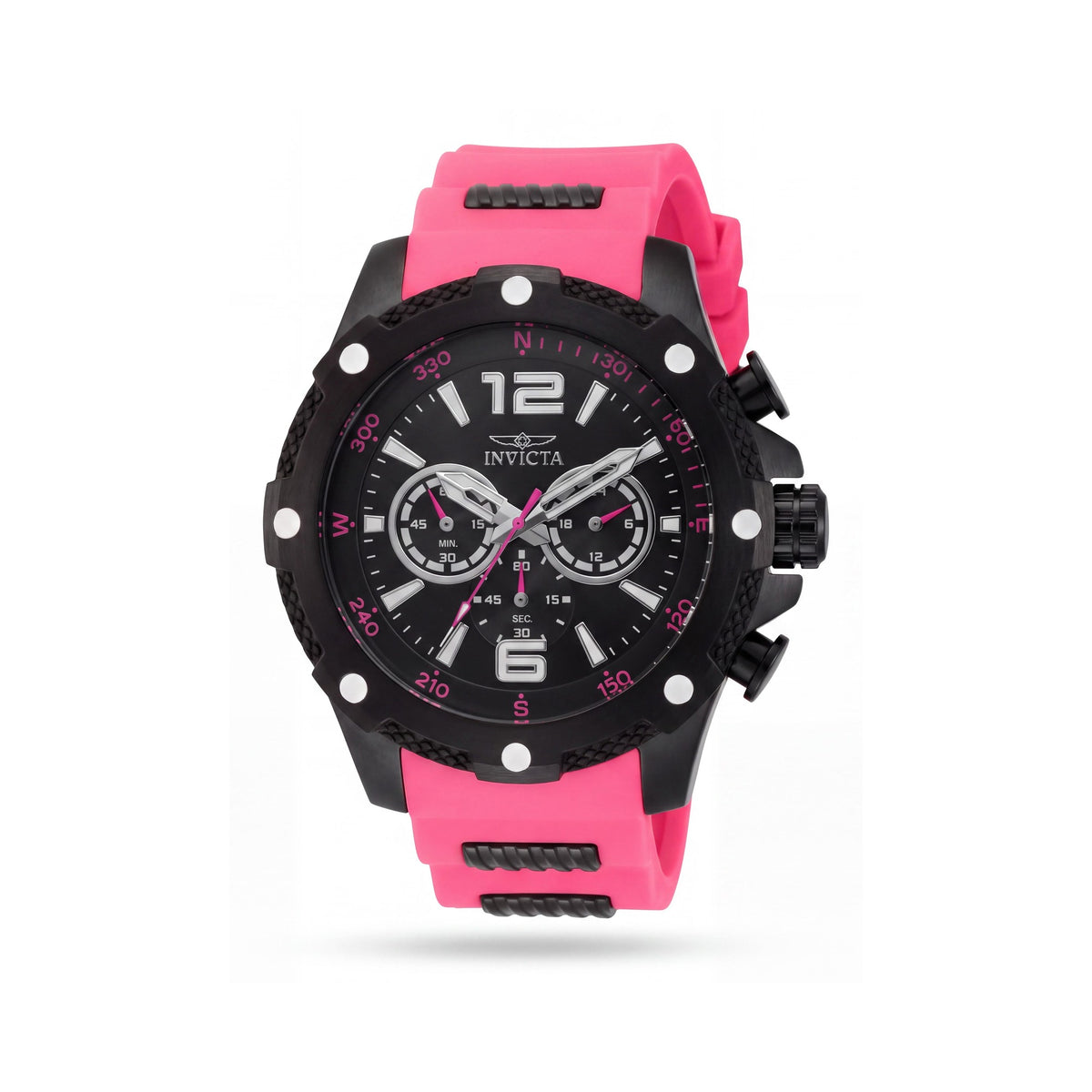 Reloj Invicta I-Force 43000 cronógrafo de cuarzo unisex, esfera negra, caja de acero inoxidable, 50 mm, correa de silicona, Photo 1