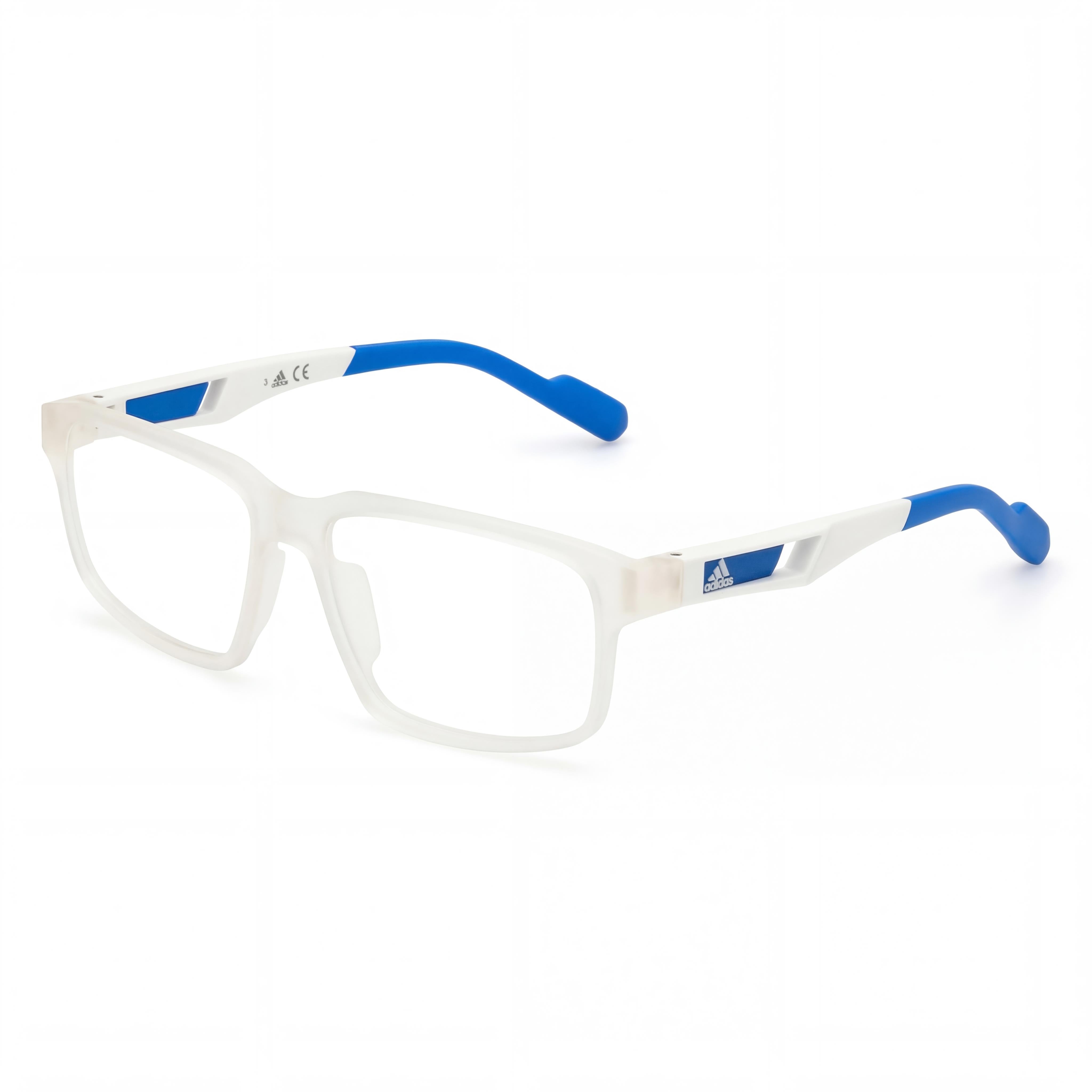 Adidas Sp5033 Men's Eyewear with Crystal Injected Frame, Clear Polycarbonate Lenses, 55mm, Photo 1