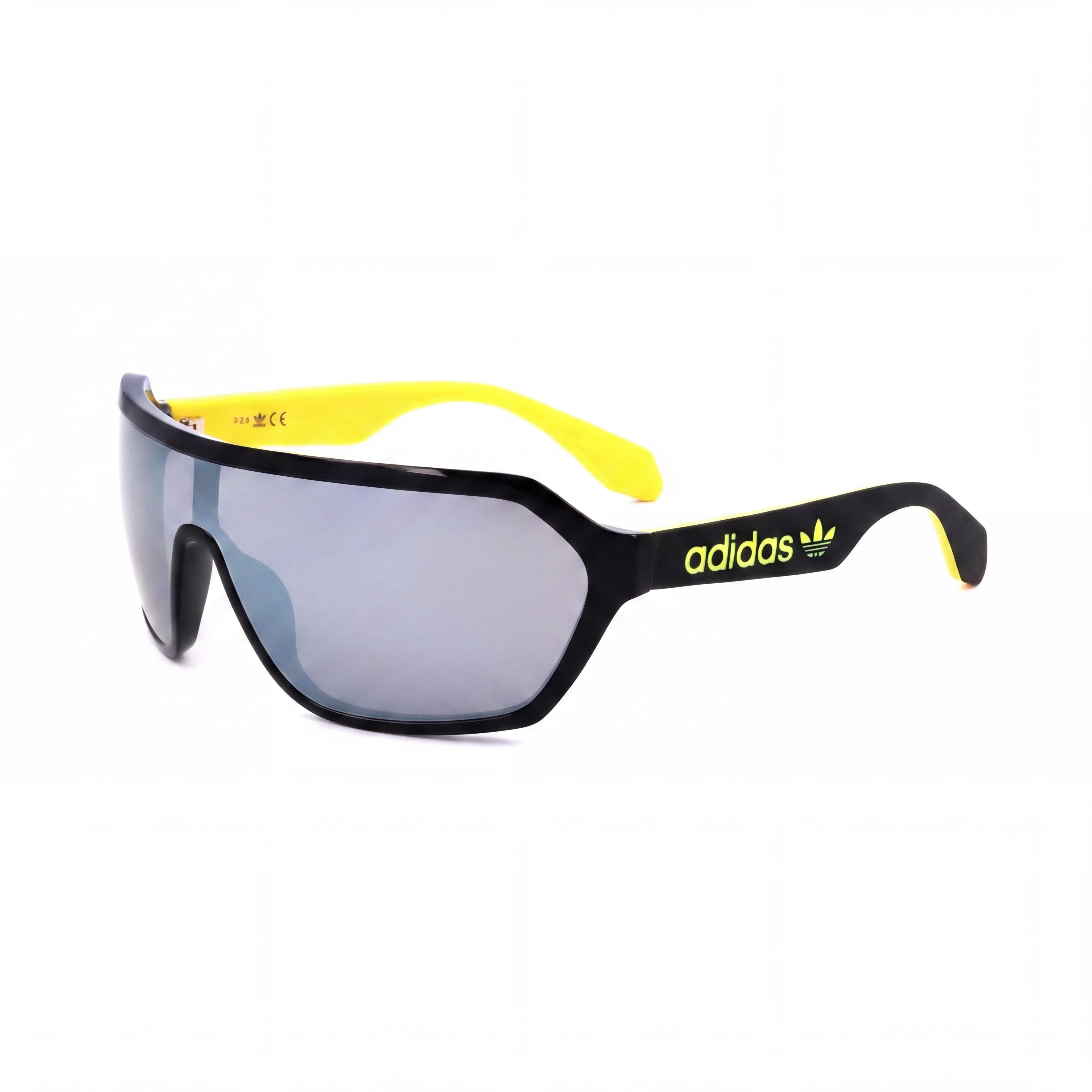 adidas Originals Or0022 Unisex Matte Black Plastic Mask Sunglasses Smoke Mirror UV Protection 131mm, Photo 1