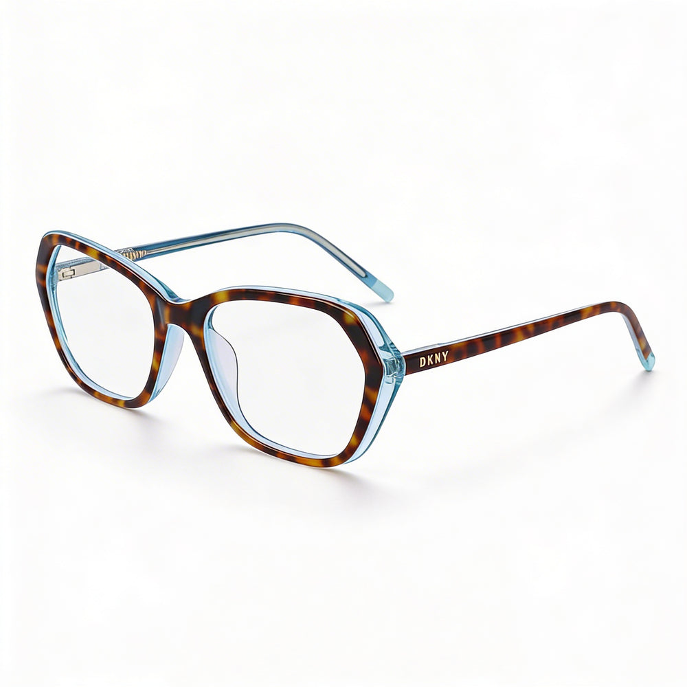 DKNY DK5047 Unisex Metal Frame Eyewear with Polycarbonate Lenses in Tortoise Blue, 52mm