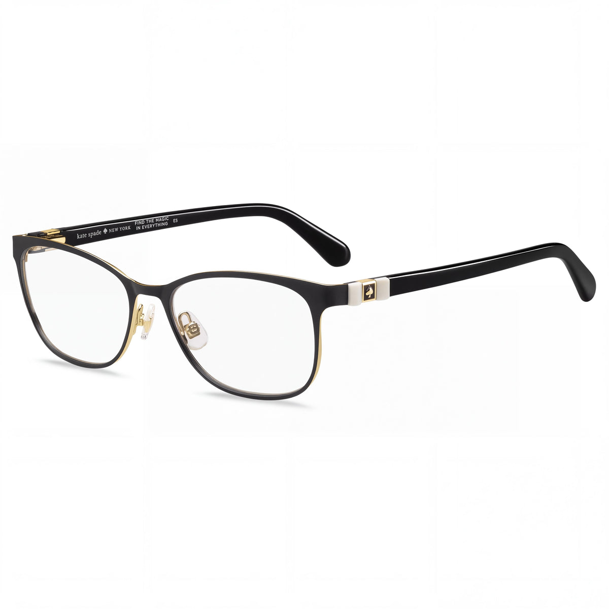 kate spade new york Jonae Women's Non- Eyewear with Metal Frame and Polycarbonate Lenses in Black 51mm, Photo 1