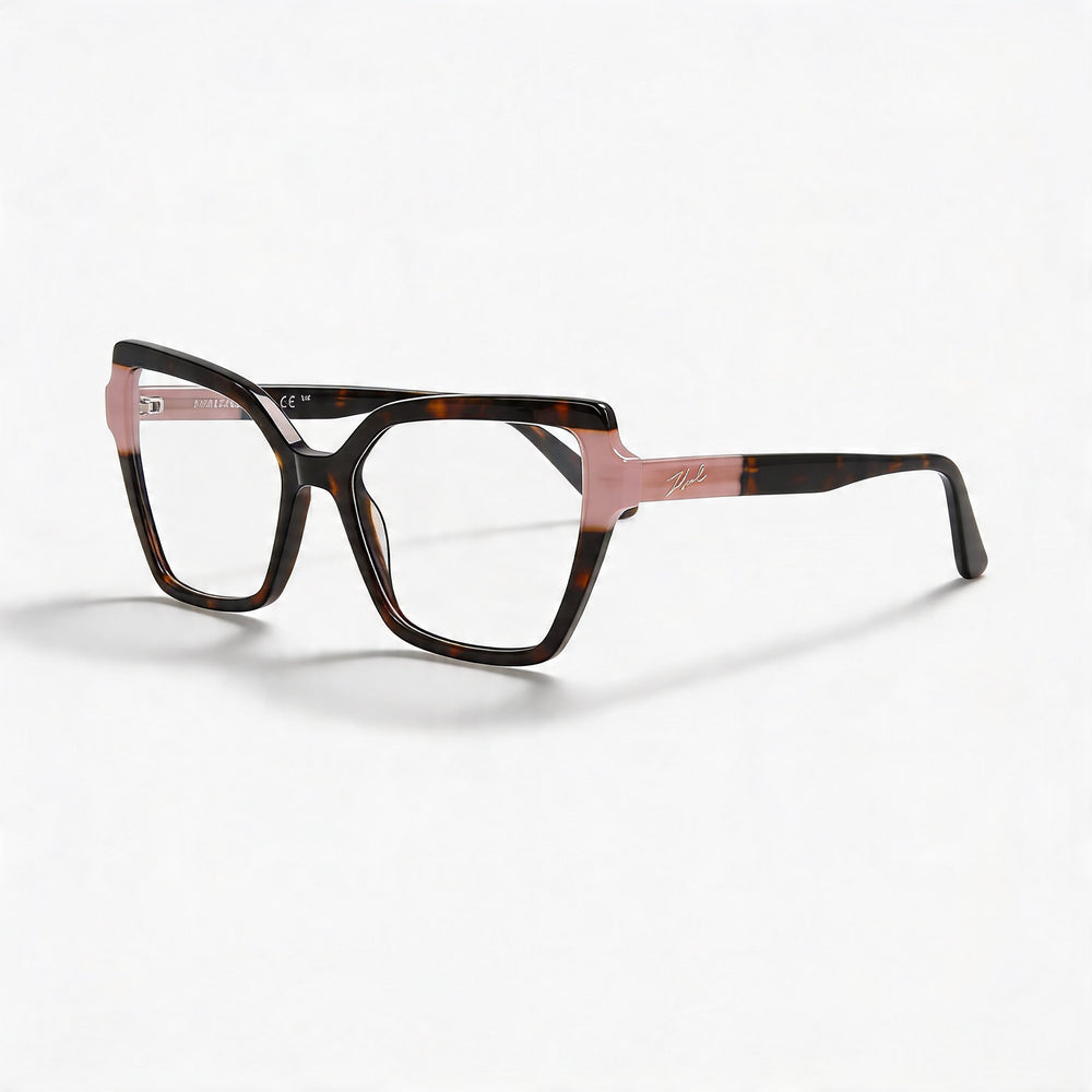 KARL LAGERFELD KL6131 Gafas de sol modernas de acetato para mujer en carey oscuro rosa 53 mm