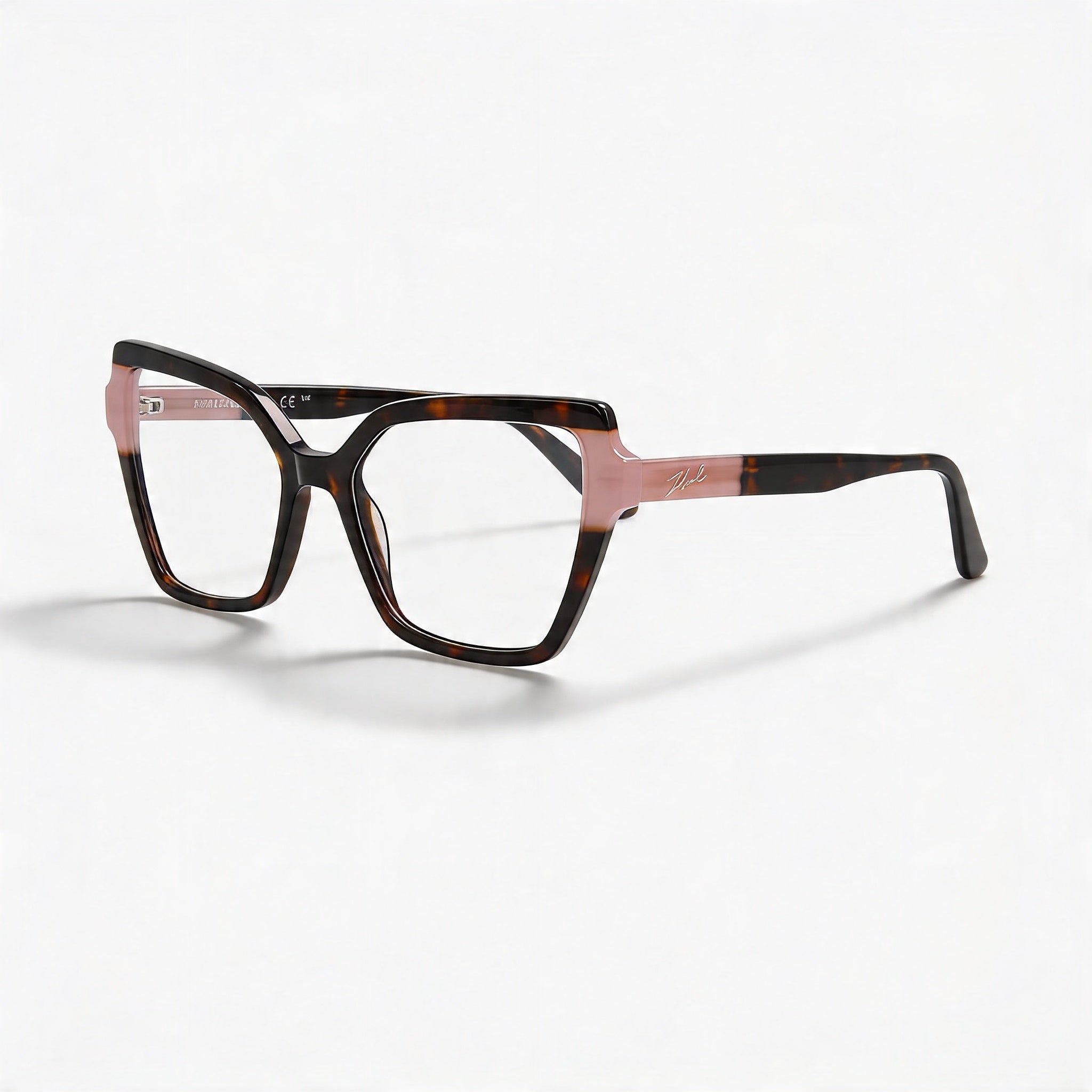 KARL LAGERFELD KL6131 Modern Acetate Frame Sunglasses for Women in Dark Tortoise Rose 53mm, Photo 1