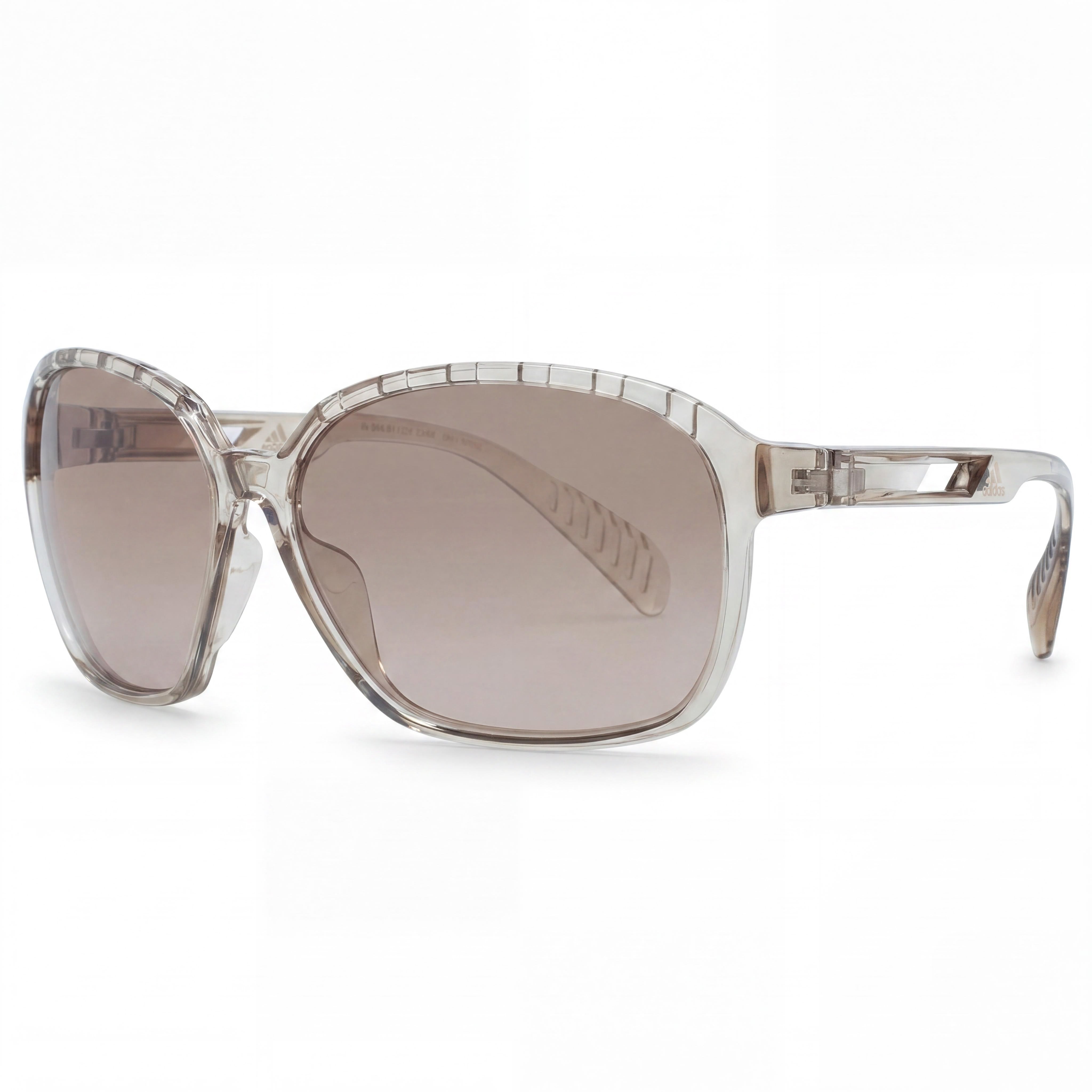 Gafas de sol Adidas Classic para mujer, montura de plástico marrón claro, lentes de policarbonato, no polarizadas, UV400, 62 mm, Photo 1