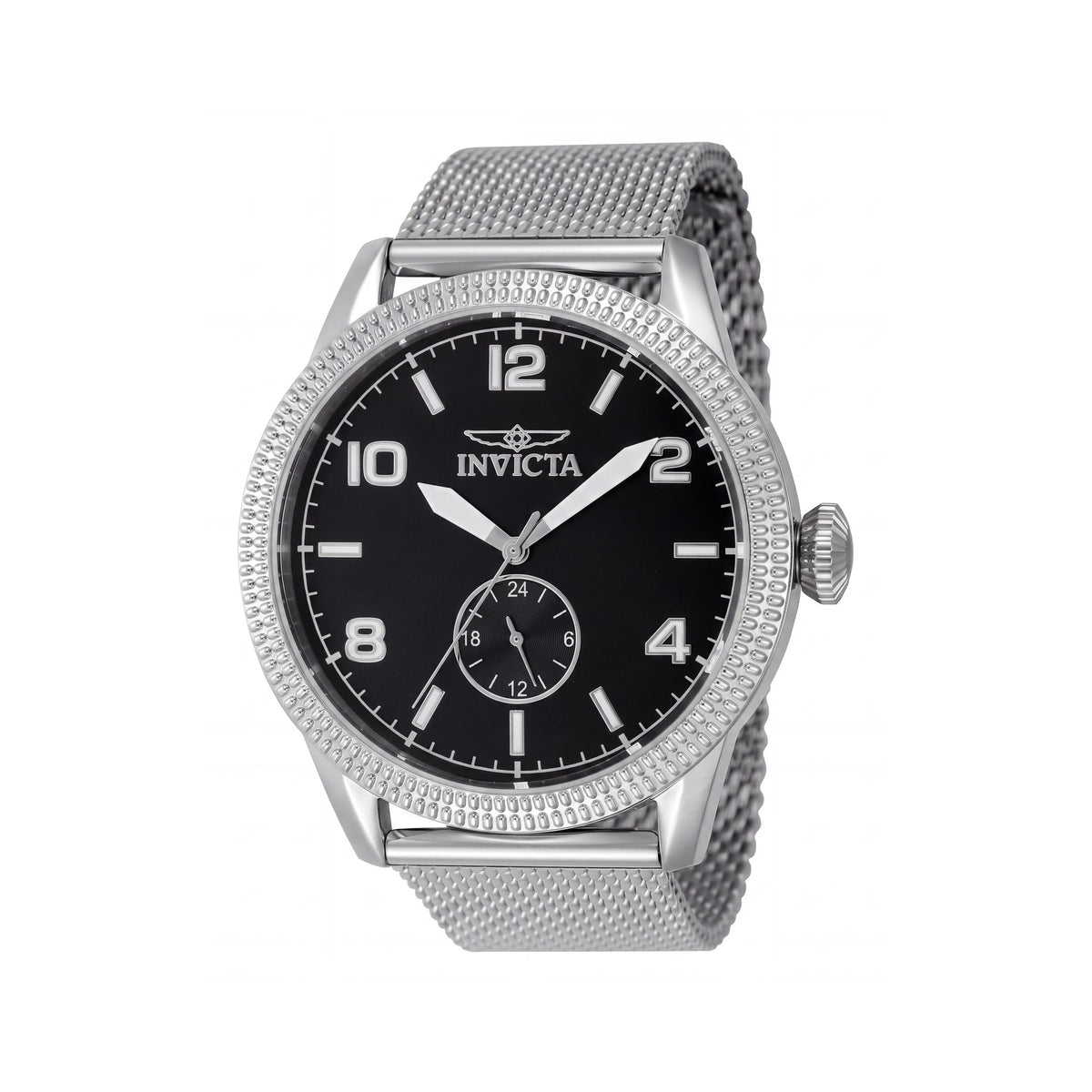Reloj Invicta de Cuarzo Cronógrafo para Hombre con Brazalete, Caja de Acero Inoxidable Plateado-Gris de 44 mm, Esfera Negra, Photo 1