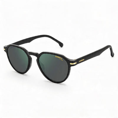 Carrera Carrera 314/S Gafas de sol polarizadas unisex de poliamida negra y verde Lentes verdes grises 100% protección UV 50mm