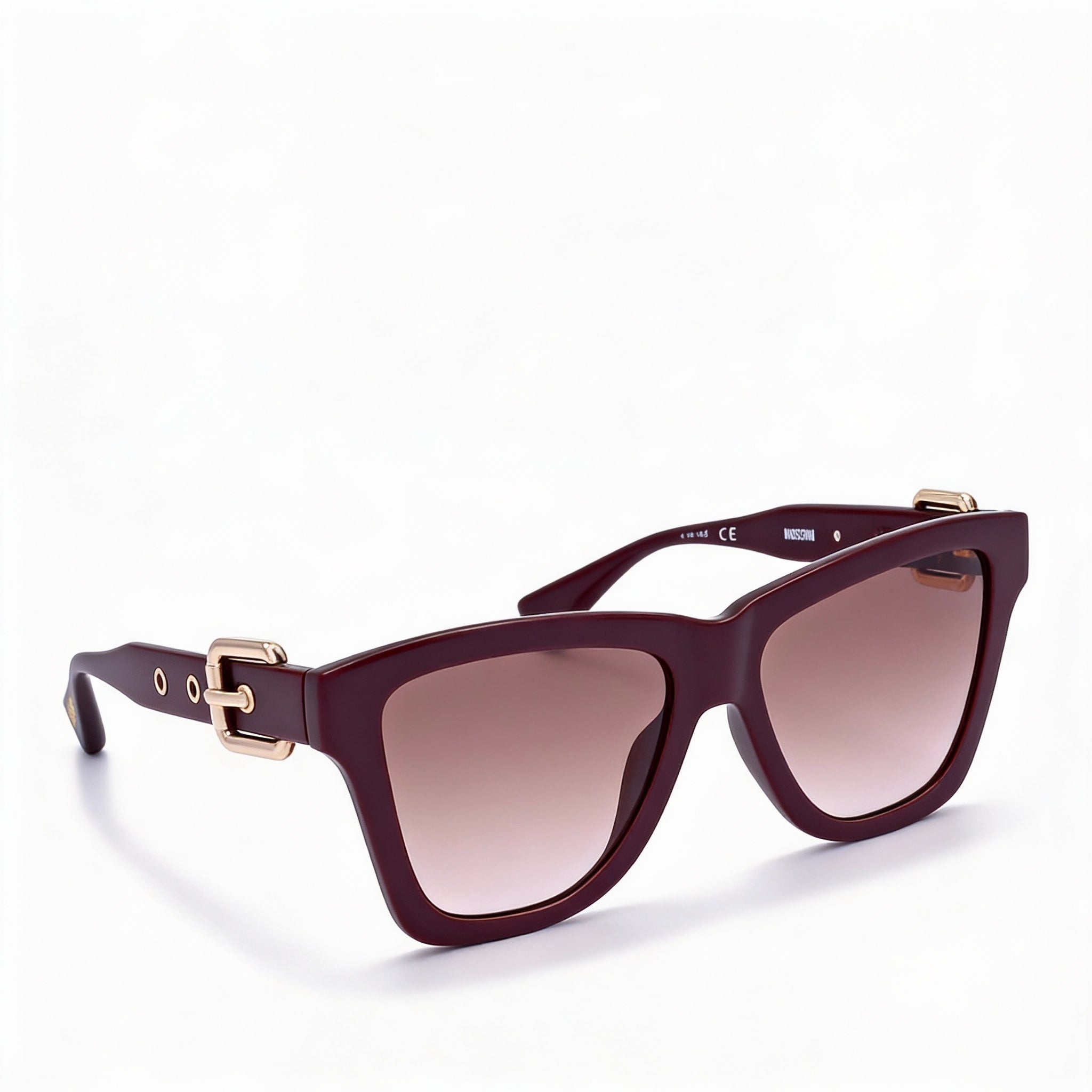 Moschino MOS131/S Women's Modern Square Full-Rim Burgundy Plastic Sunglasses 54mm 100% UV Protected, Photo 2