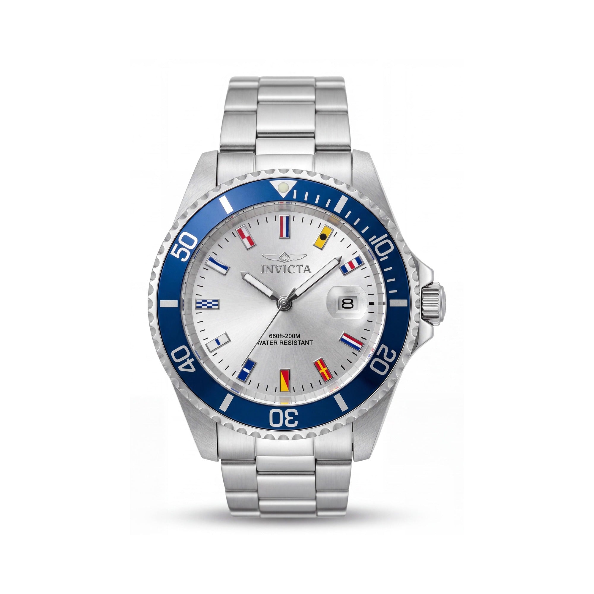 Invicta Pro Diver 49885 Men's Stainless Steel Quartz Watch Silver Dial 40mm 20 ATM Water Resistant, Photo 1