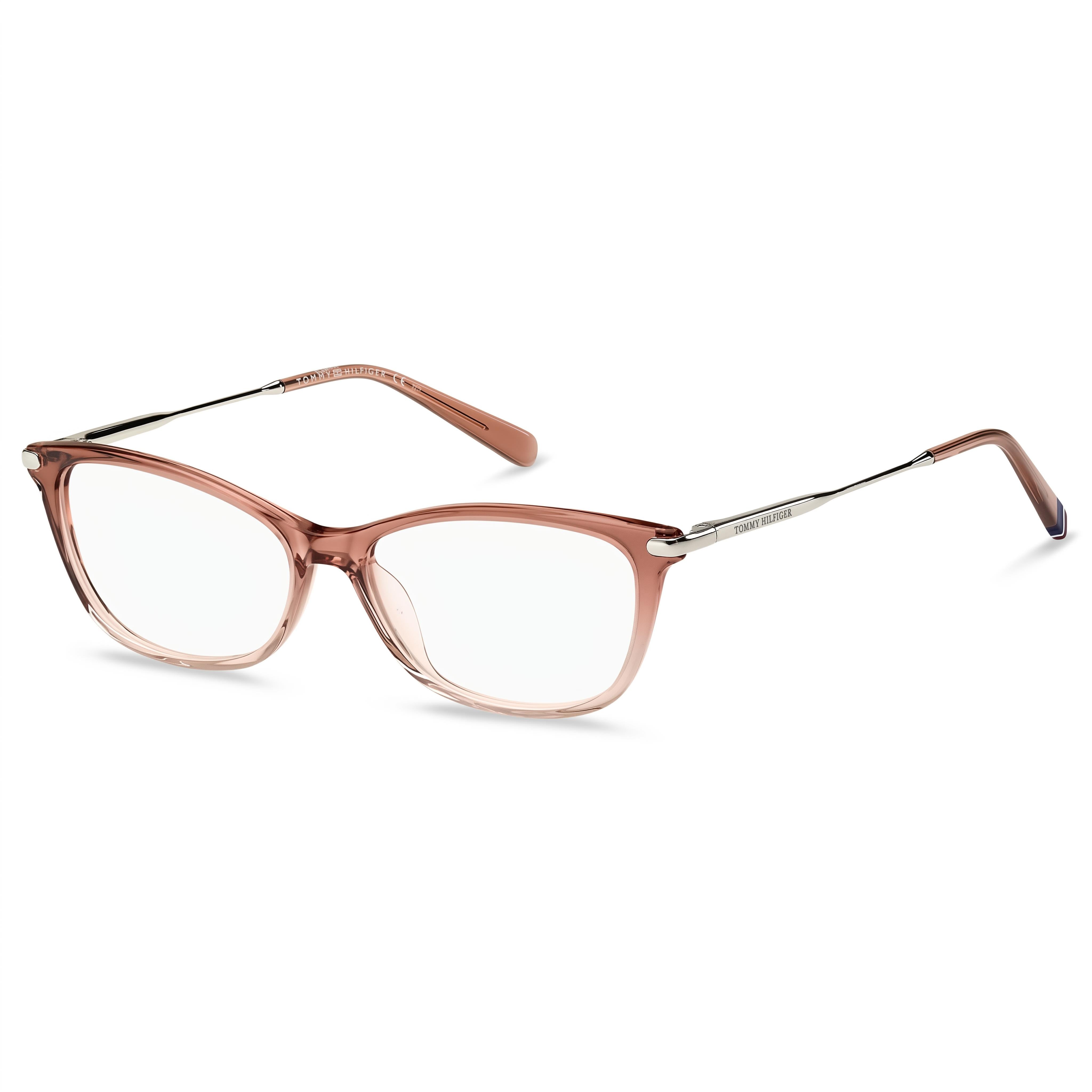 Tommy Hilfiger Adaptive Th 1961 Women's Cat Eye Pink Plastic Frame non- Polycarbonate Lenses 53mm, Photo 1