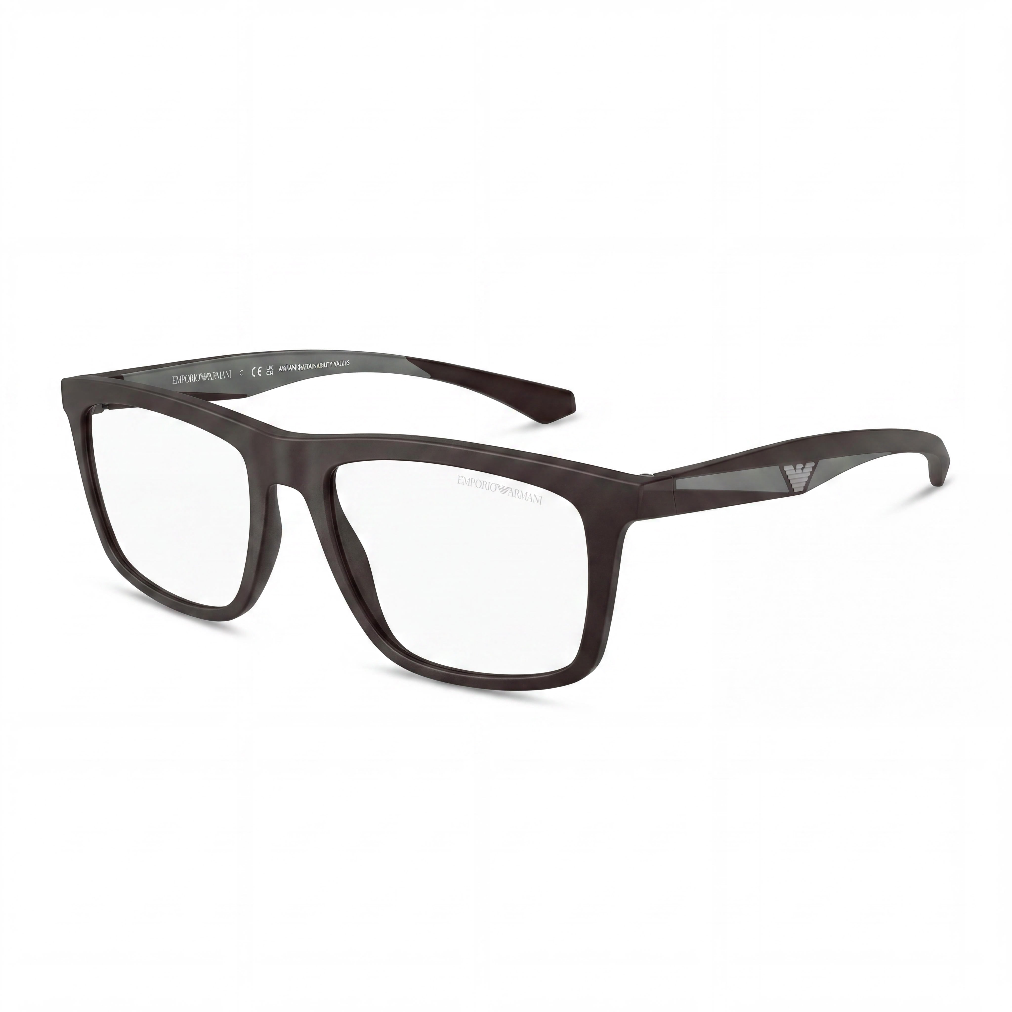 Emporio Armani Ea4235 Women's Eyeglasses with Sun Clip-ons, Matte Brown Plastic Frame, Demo Lenses, 55mm, Photo 1